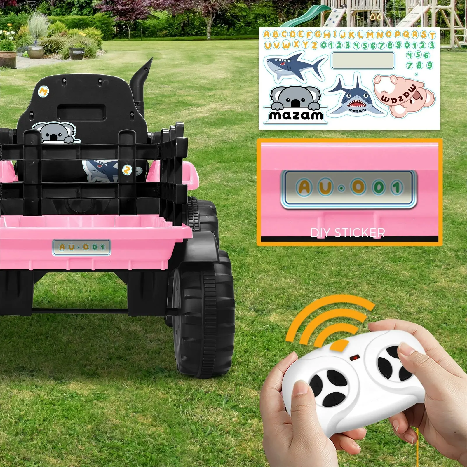 Mazam Kids Ride On Car Tractor Toy Electric Remote XL Size Pink