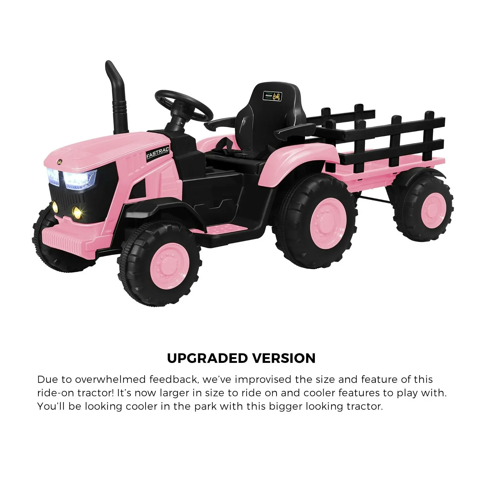 Mazam Kids Ride On Car Tractor Toy Electric Remote XL Size Pink