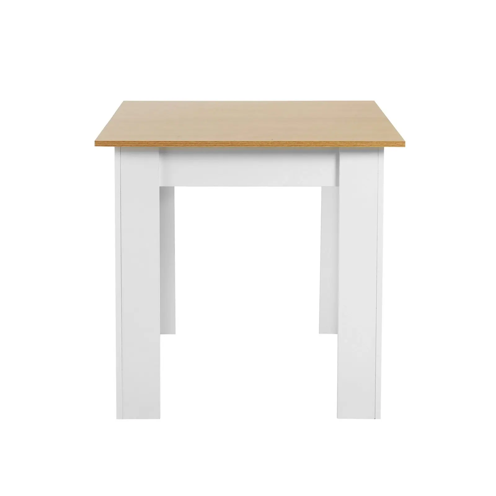 Oikiture 120-160cm Extendable Dining Table Kitchen Restaurant Cafe Table WoodenWhite