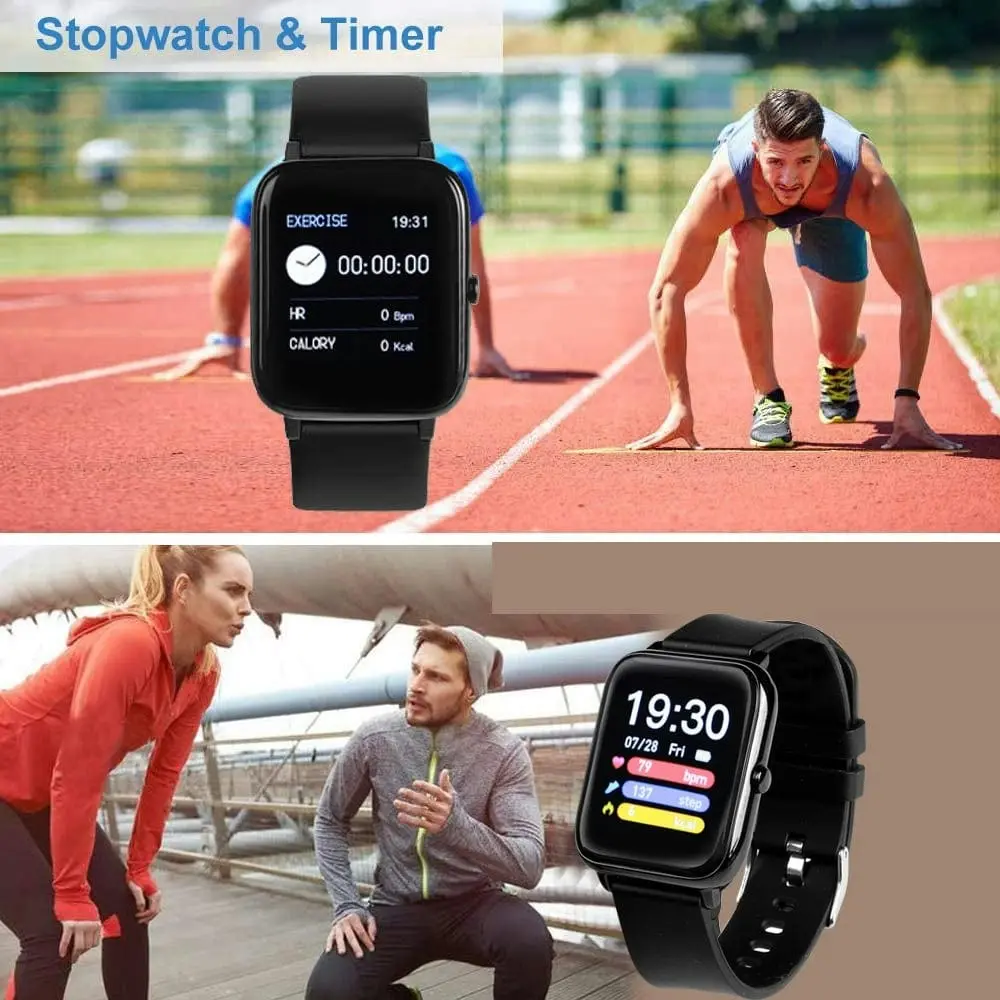 Clevinger Clever+ Smart Watch, Fitness Tracker, Heart Rate Monitor