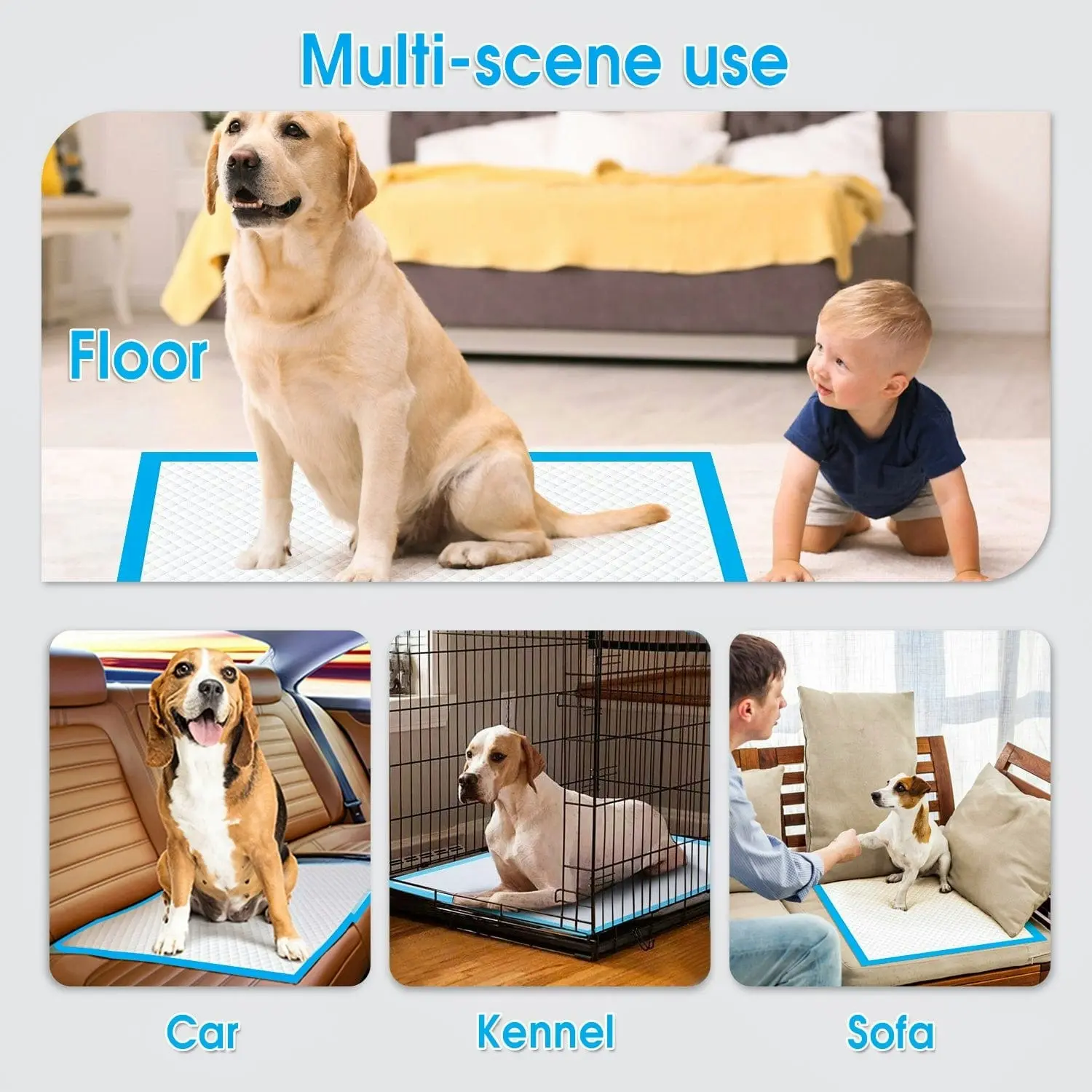 100pcs Dog Absorbent Training Pad 60 x 60 cm