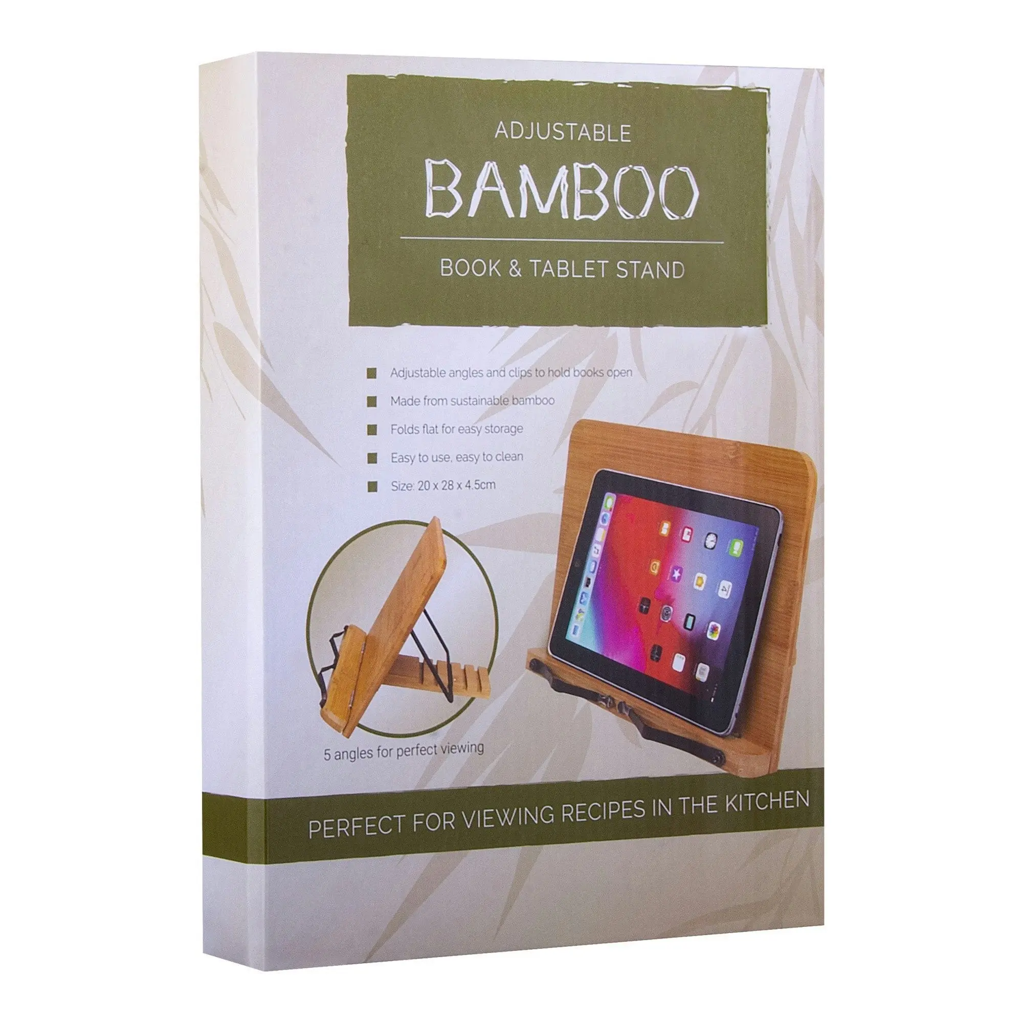 Bamboo Adjustable Reading and Tablet Stand