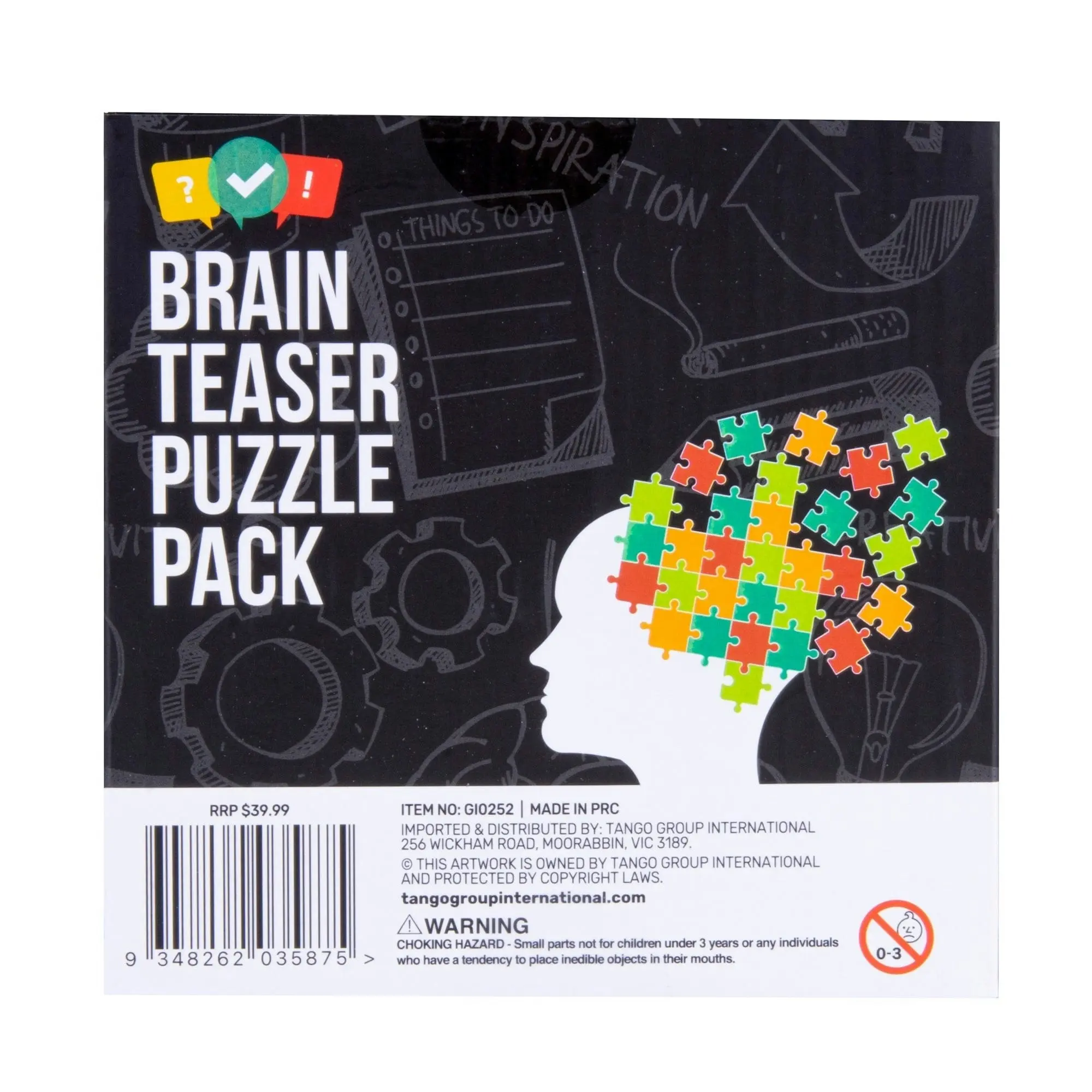 Mini Brain Teaser Puzzle 4 Pack