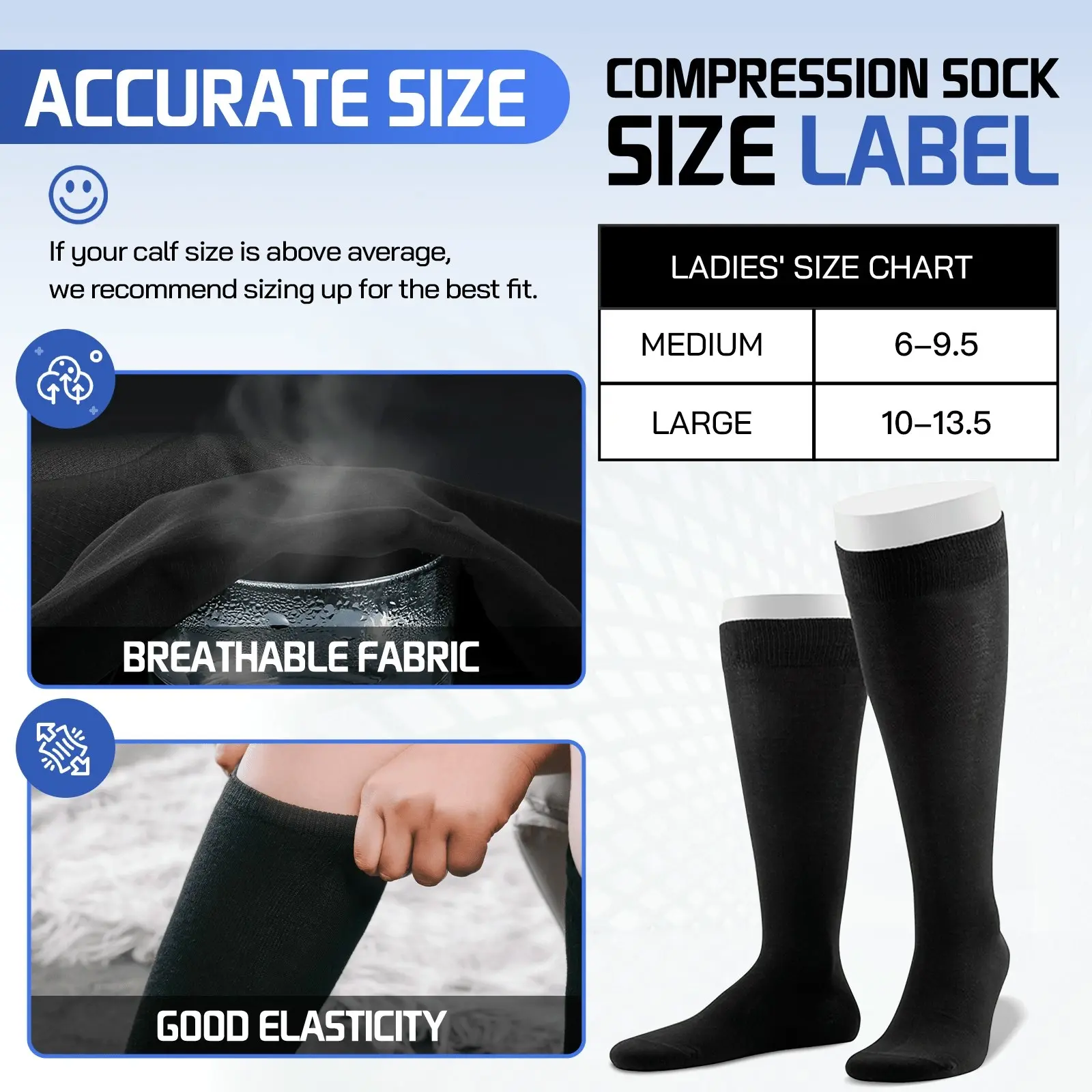 Travel Anti-Fatigue Flight Compression Socks-M