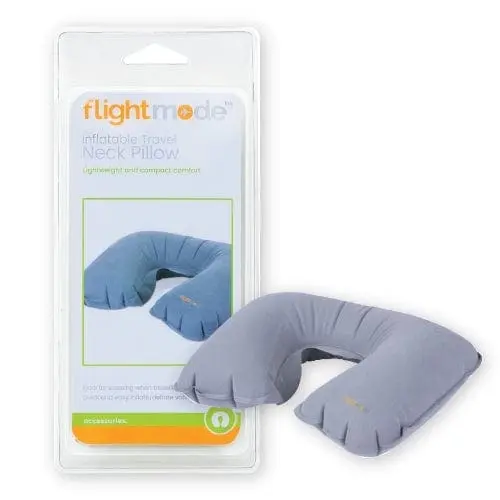 Lightweight Inflatable Travel Neck Pillow - Grey