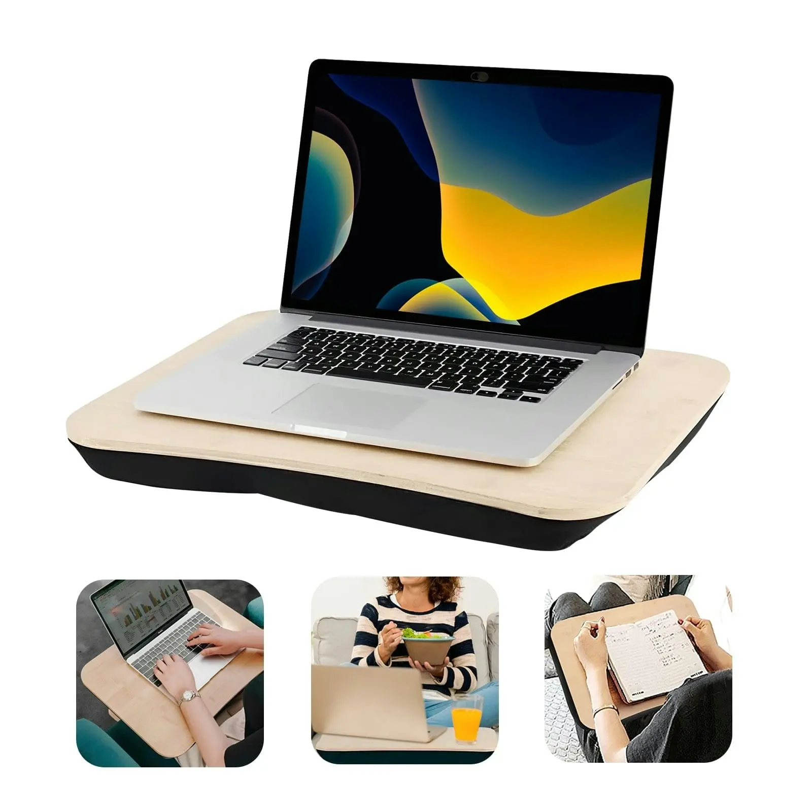 Portable Bamboo Laptop PC Table Lap Tray Workstation