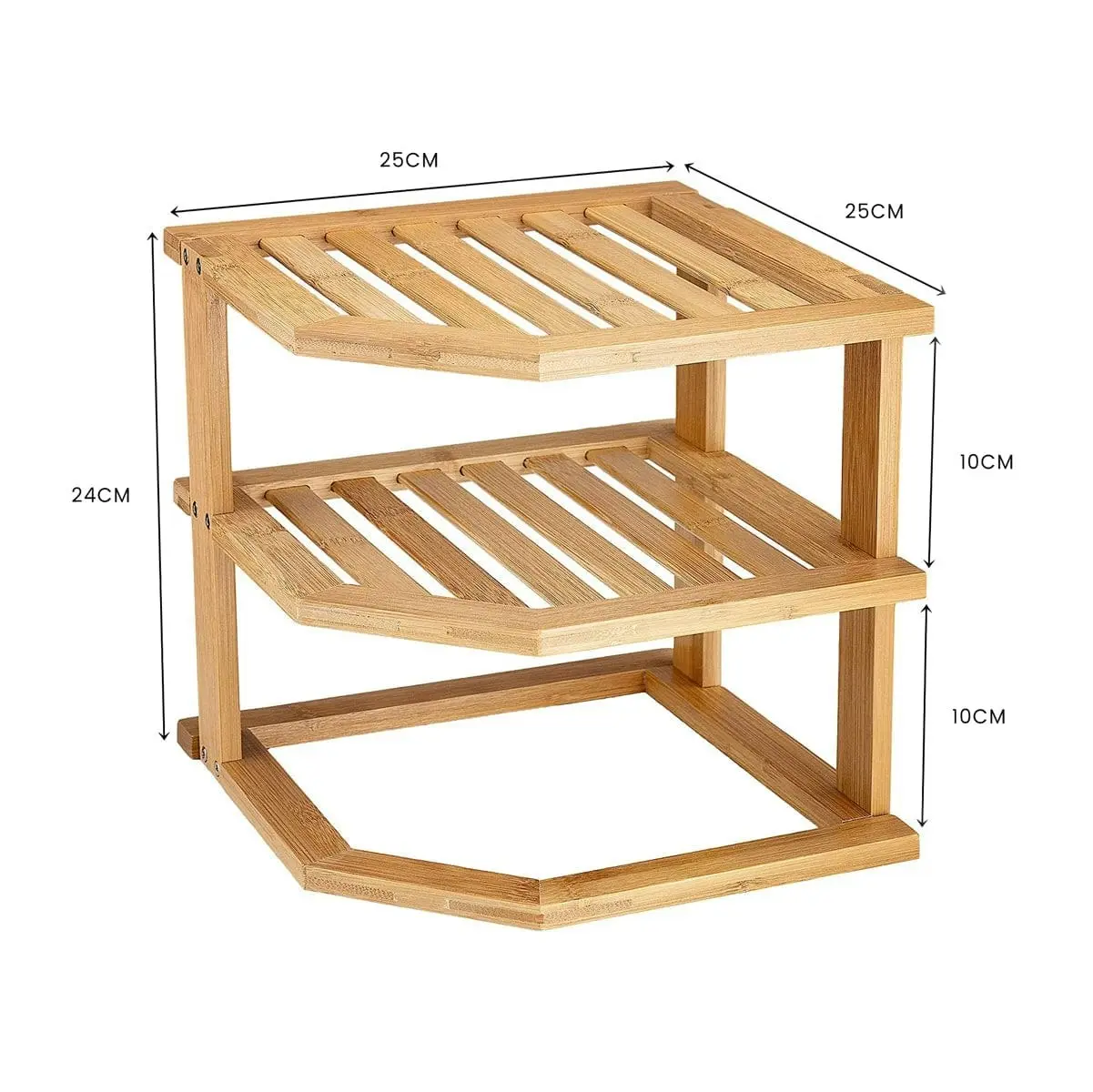 3 Tiers BAMBOO KITCHEN RACK