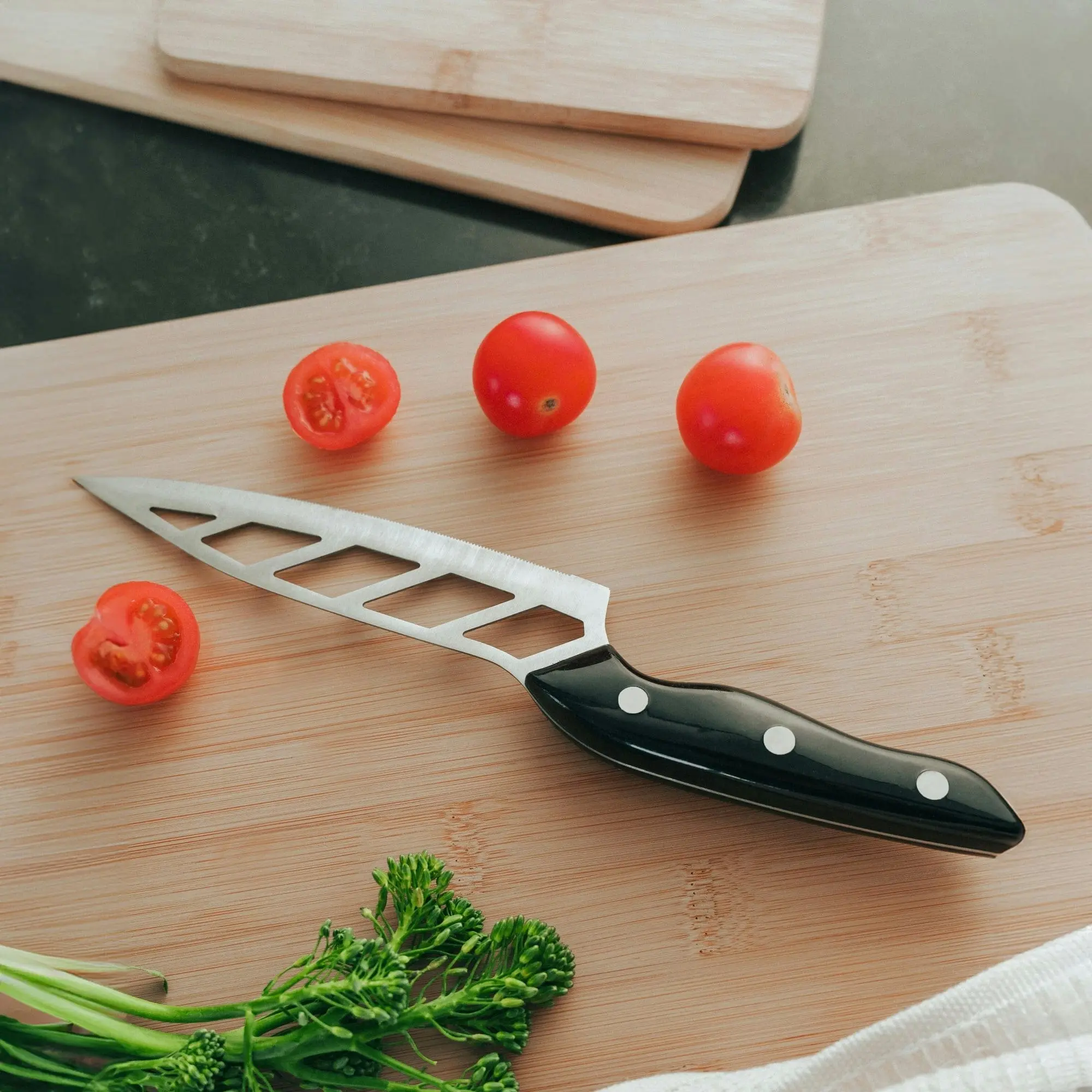 3 Pack Bamboo Cheese Cutting & Serving Chopping Board Set