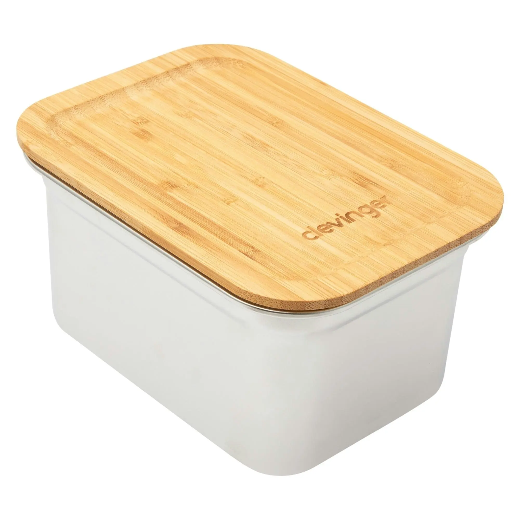 Clevinger Stainless Steel Bamboo Extra Large Lunch Box 2000ml