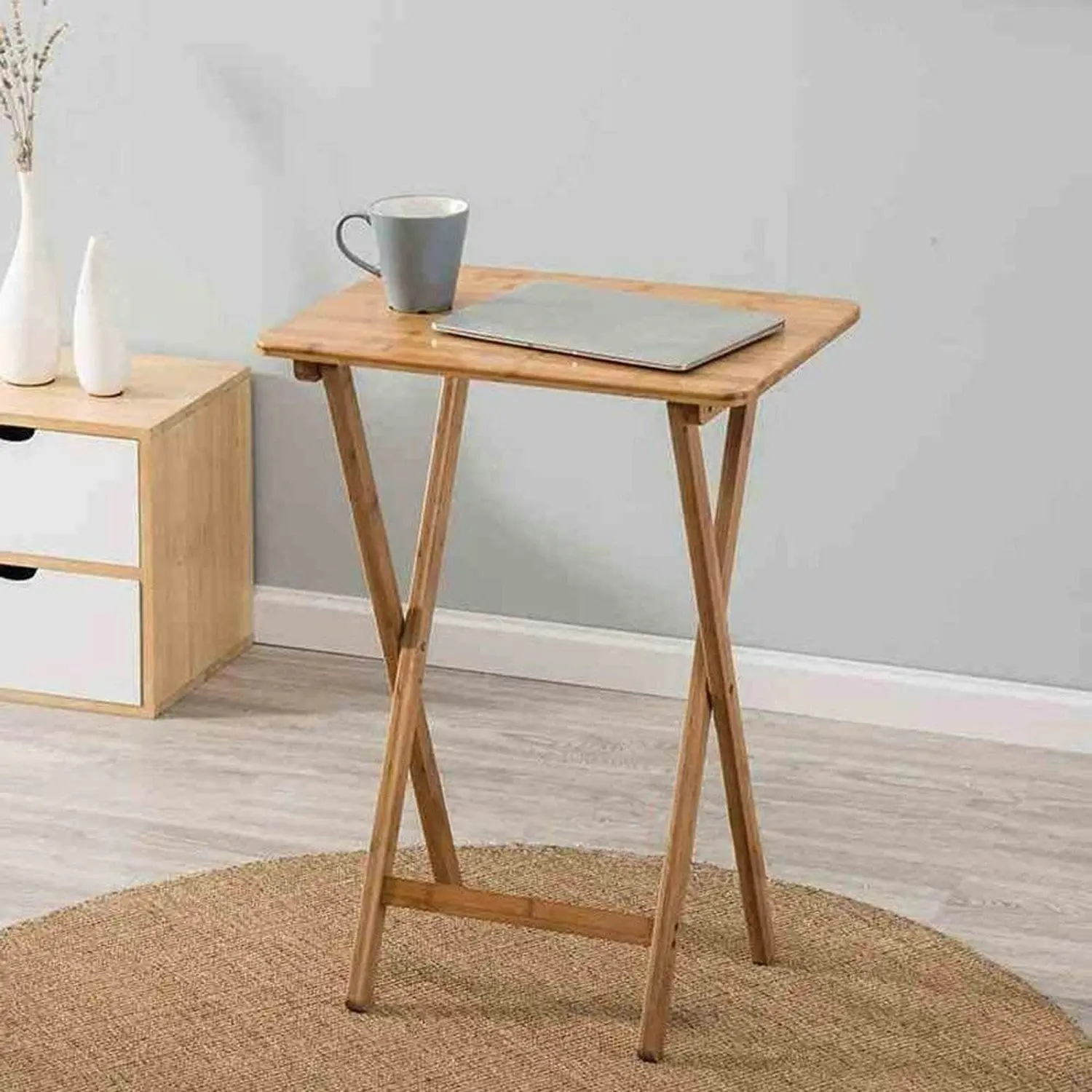 Laptop Dinner Tables - Bamboo Folding Tray & Snack Table