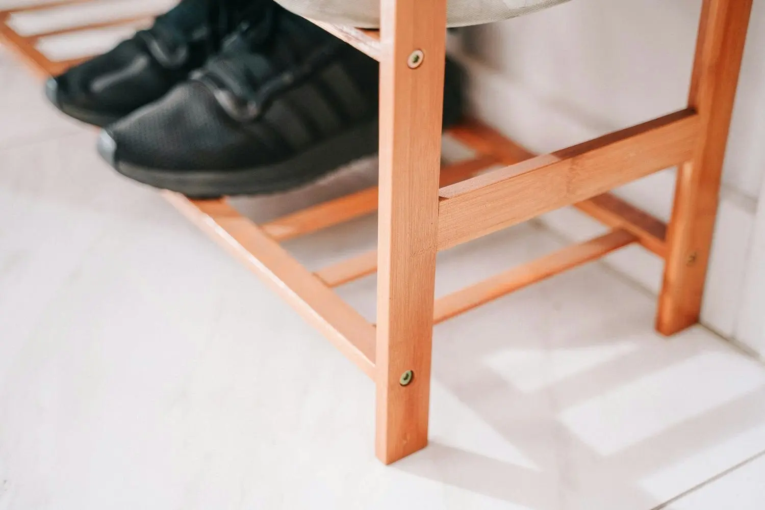 Bamboo 4 Tiers Storage Shoe Rack & Organiser