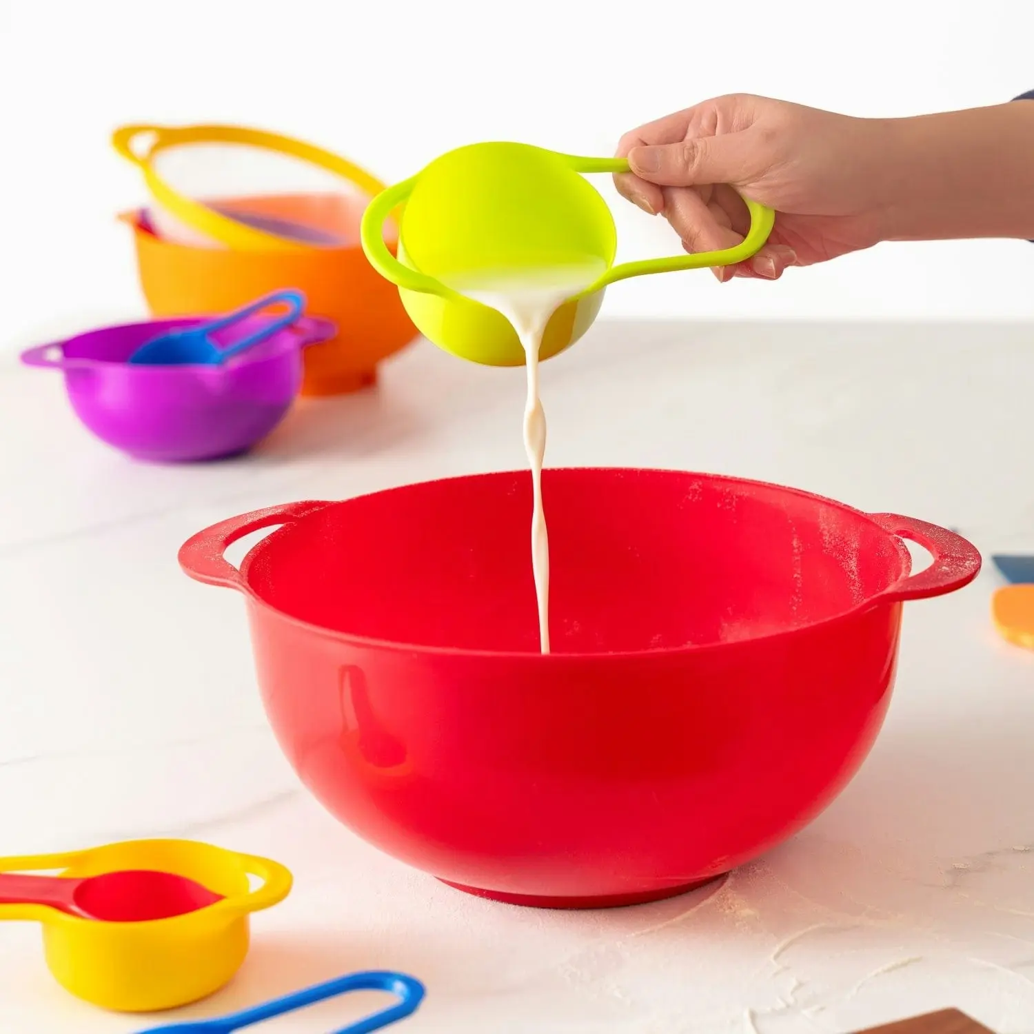 Living Today 8 Piece Measuring & Mixing Bowl Set Multicolor