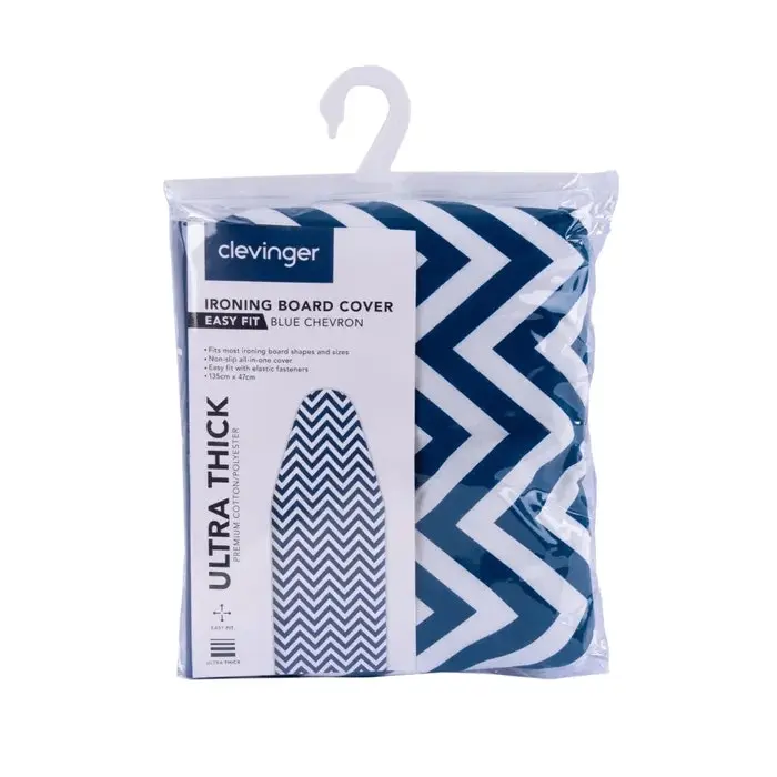 Ironing Board Cover Heat Resistant - Blue Chevron