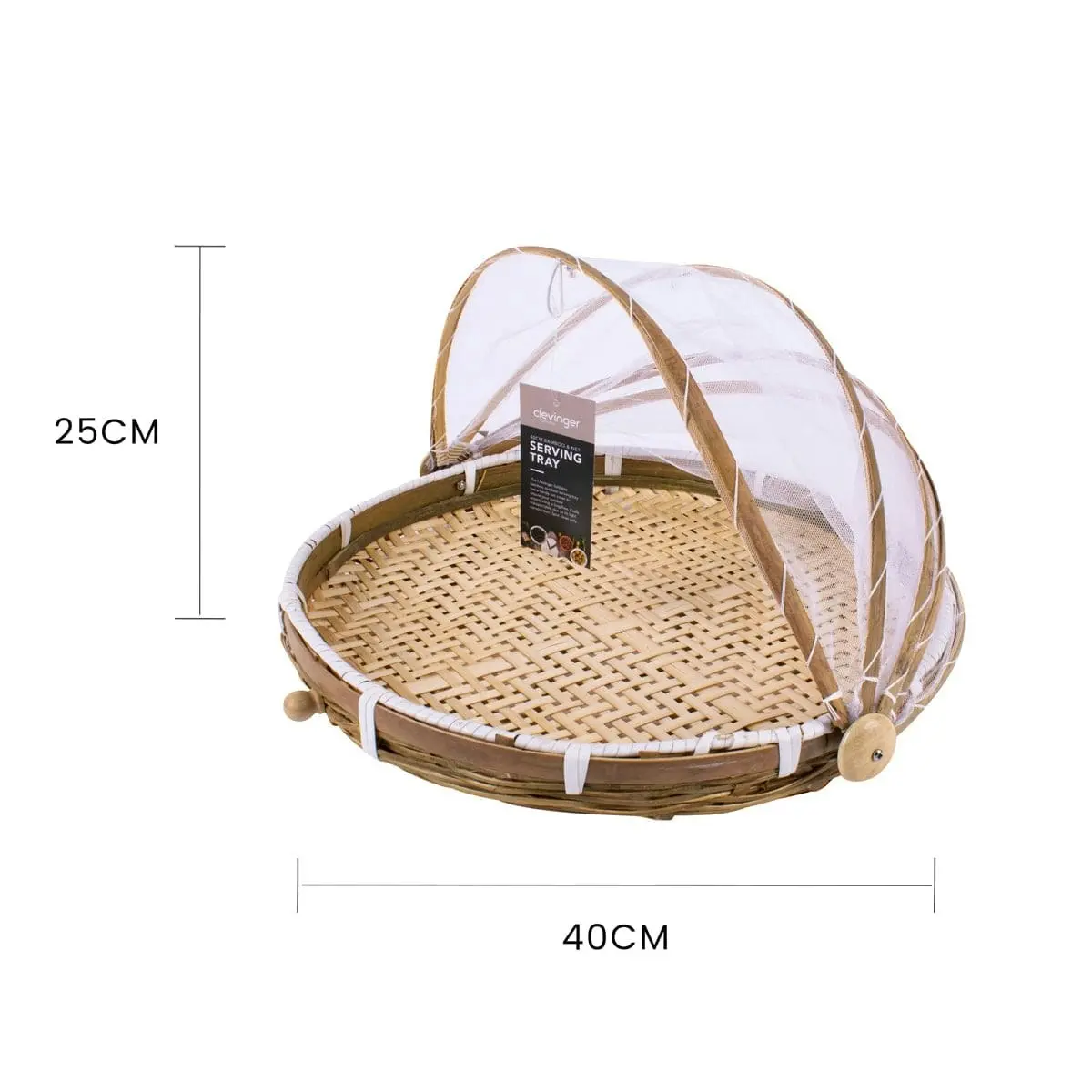 40cm Foldable Bamboo Food Cover