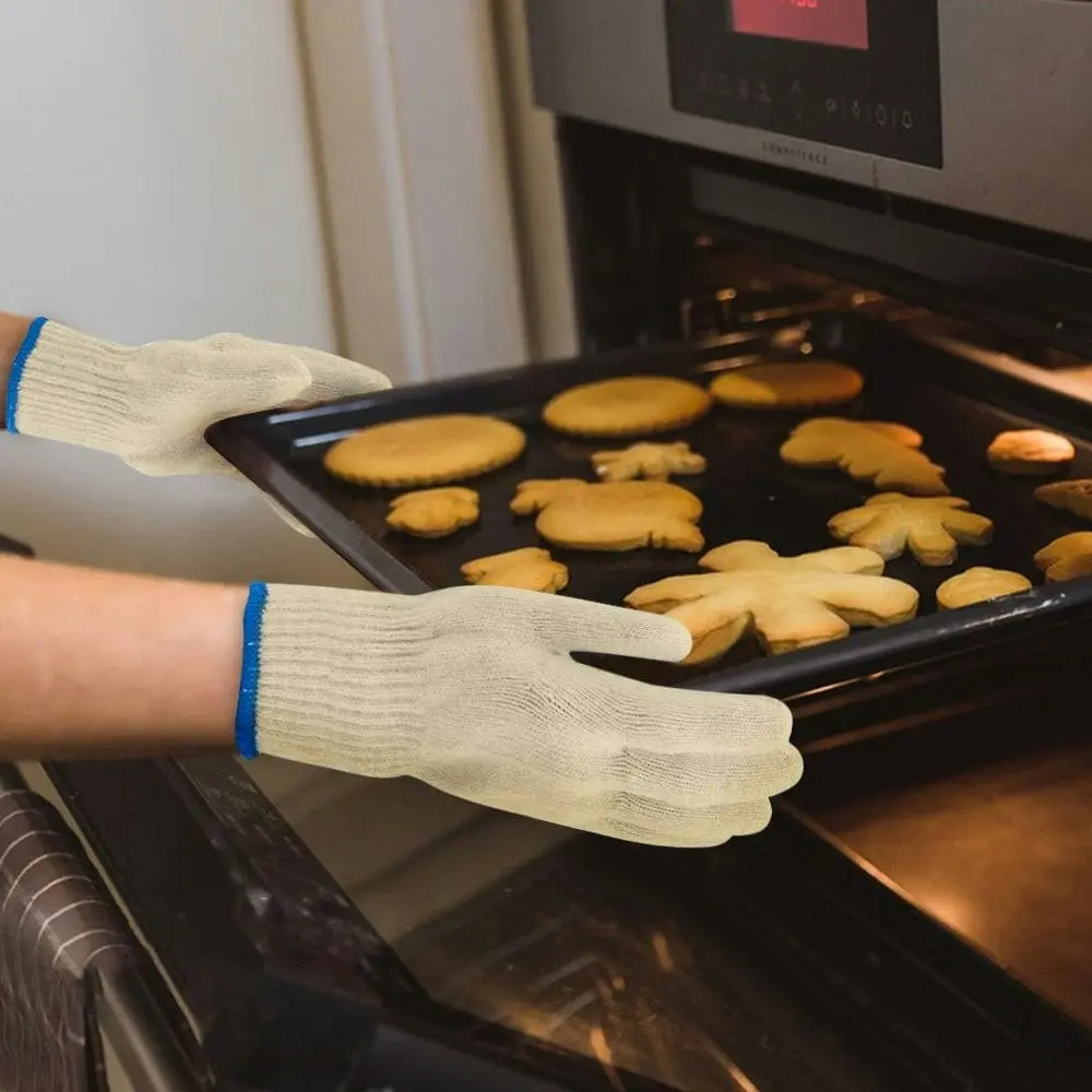 3 Pair 5 Finger Oven Mitt BBQ Grill Gloves