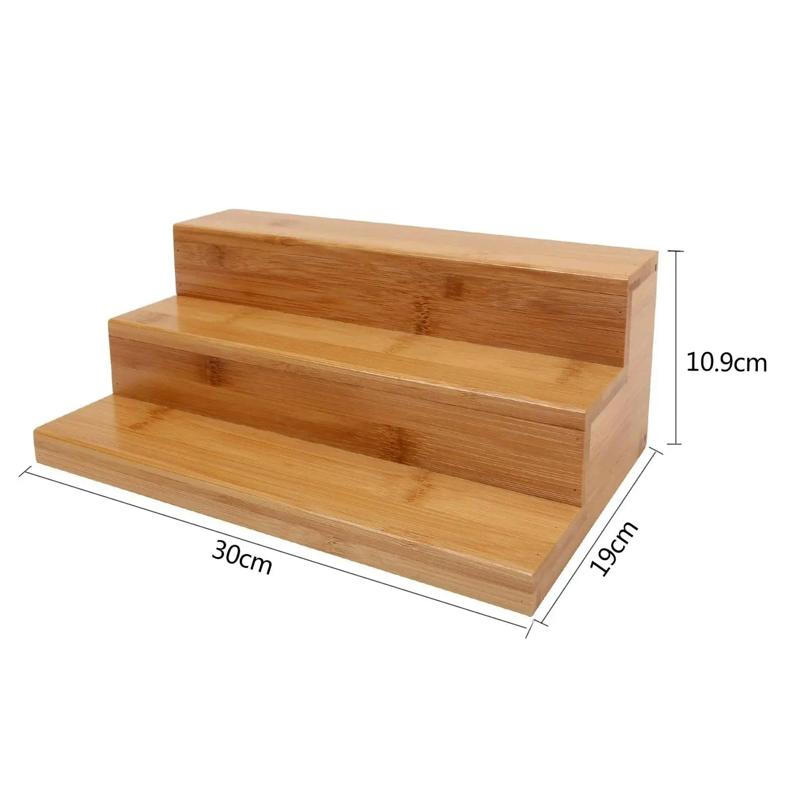 3 Tier Bamboo Spice Rack Countertop Kitchen Cabinet Organizer