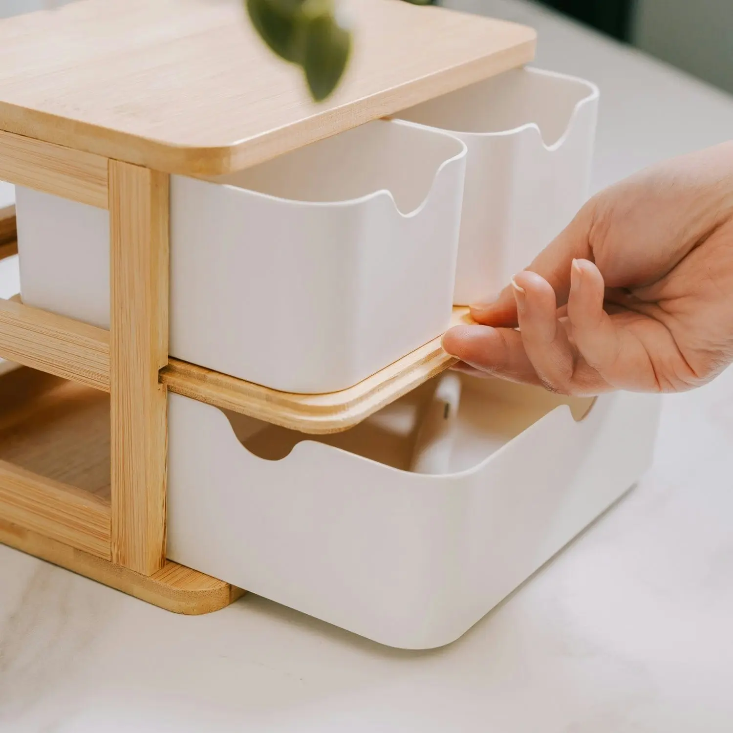 Bamboo Fibre Storage Drawer Set