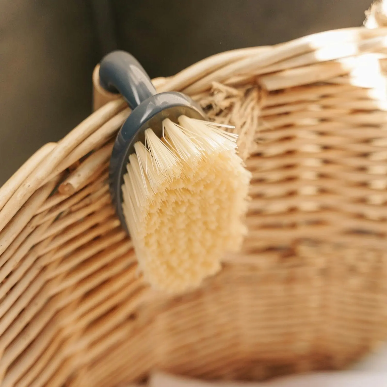 Eco Bamboo Handle Iron Household Scrubber Brush