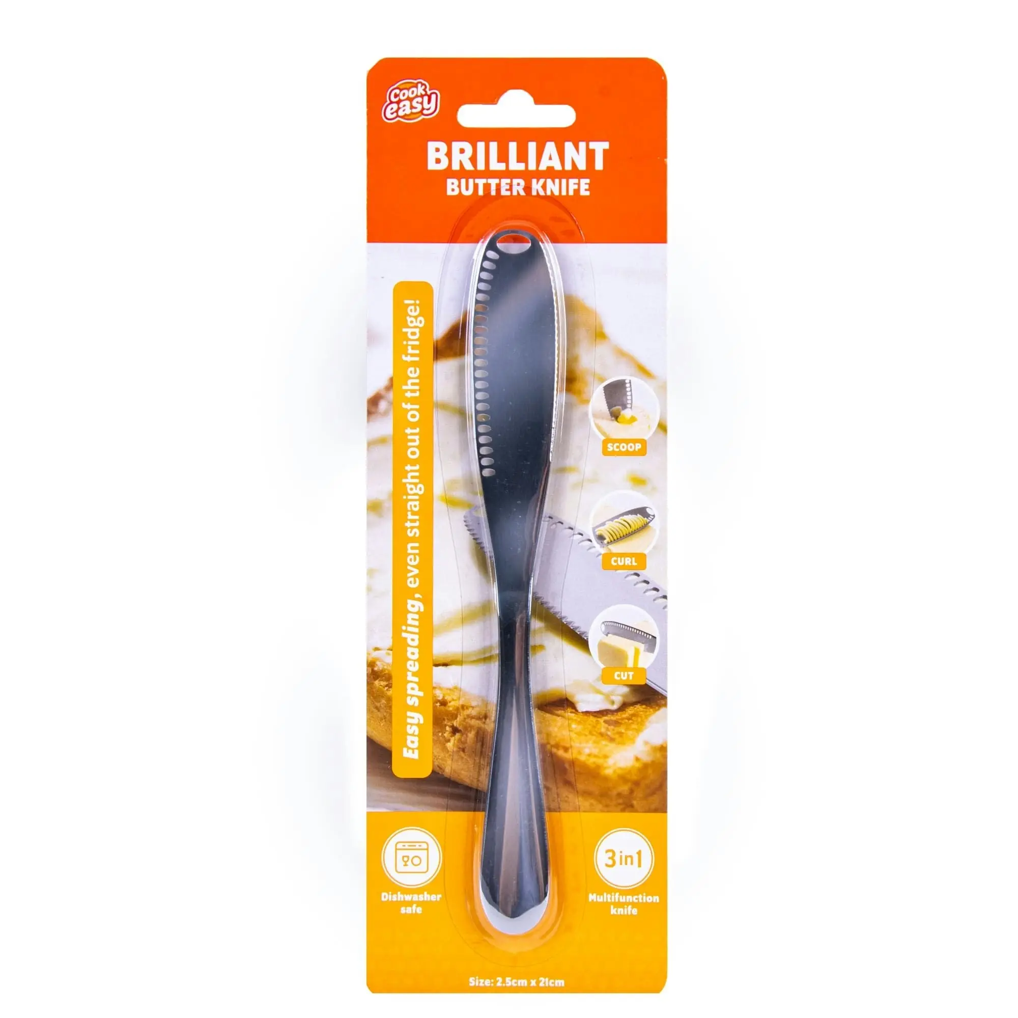 Brilliant Stainless Steel Butter Knife Serrated Edge Spreader