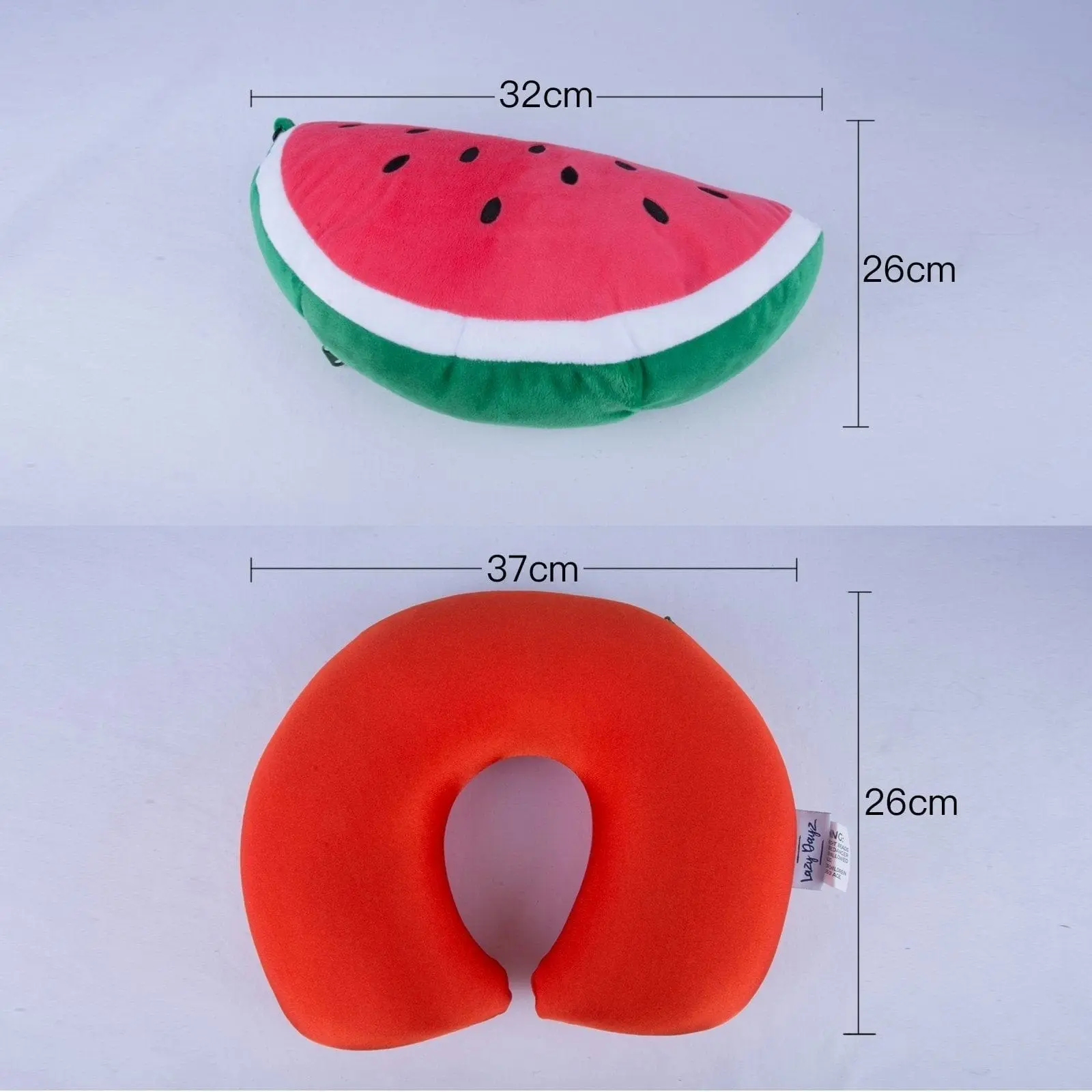 2 Ways Reversible Microfibre Travel Pillow-Avocado/Watermelon