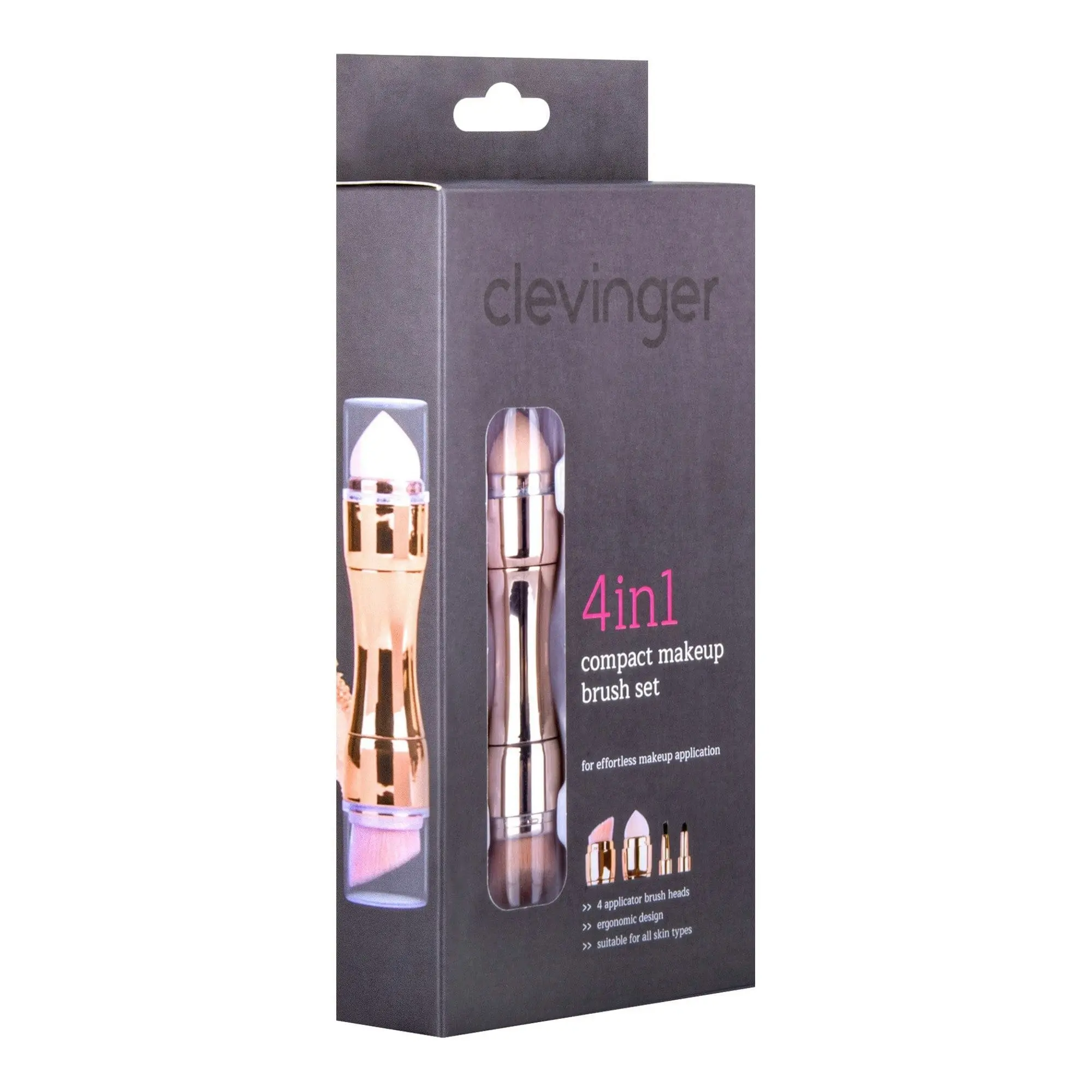 Clevinger 4 in 1 Compact Makeup Brush Set