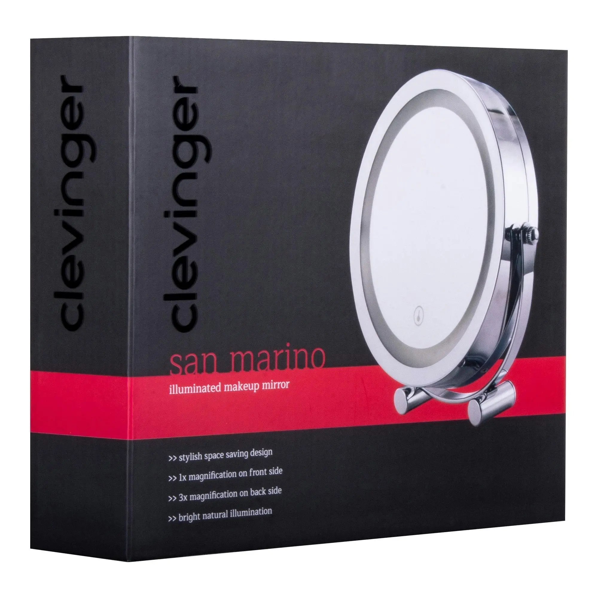 Clevinger San Marino 3x Magnifiying LED Illuminated Makeup Mirror