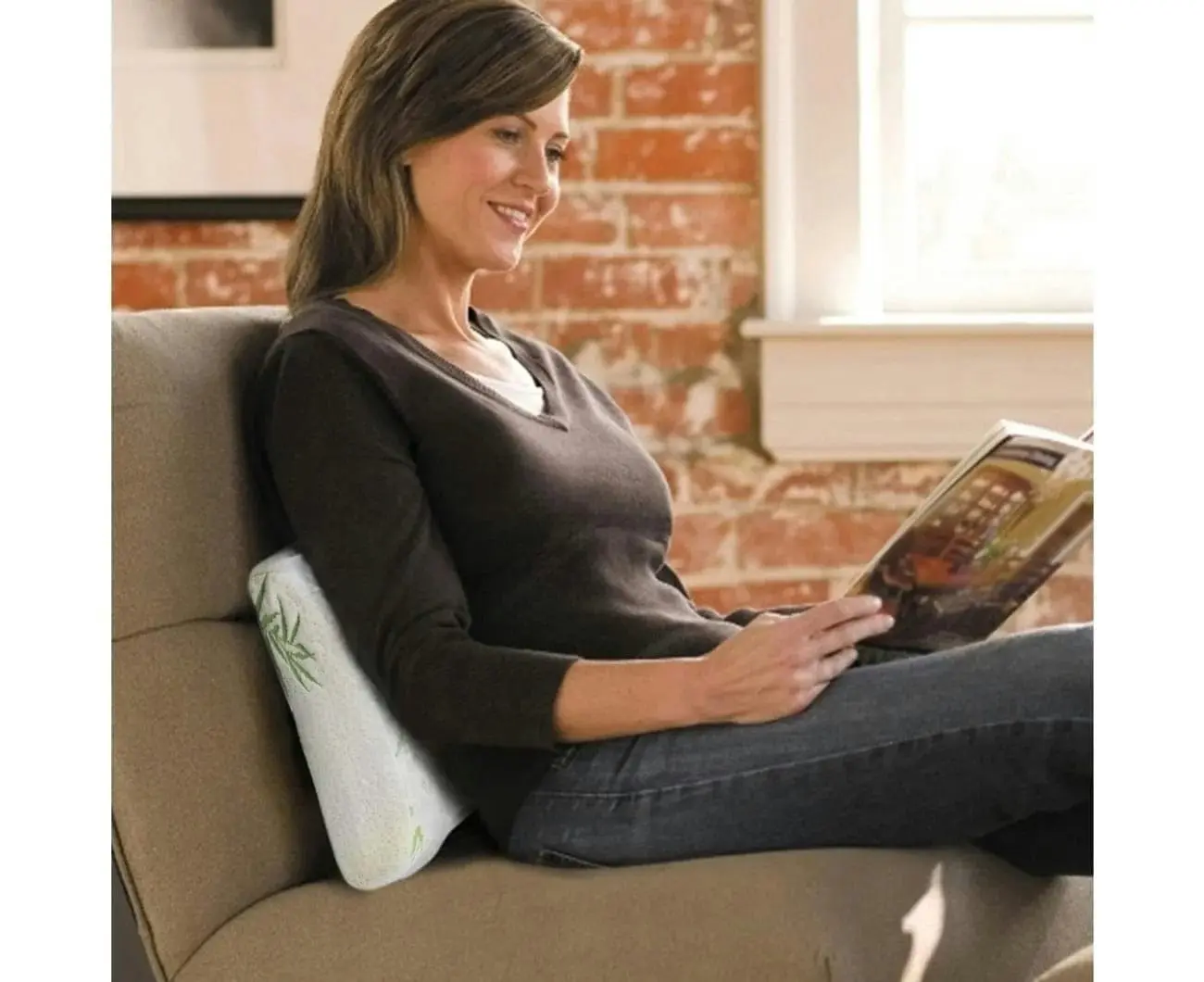 Bamboo Memory Foam Lumbar Support Cushion