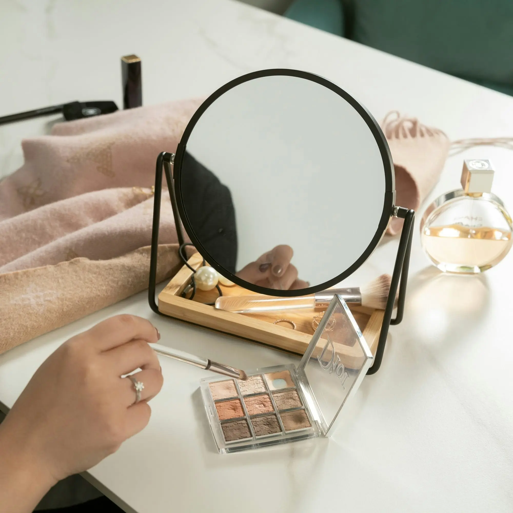 Clevinger Milan Bamboo Makeup, Vanity, and Beauty Mirror