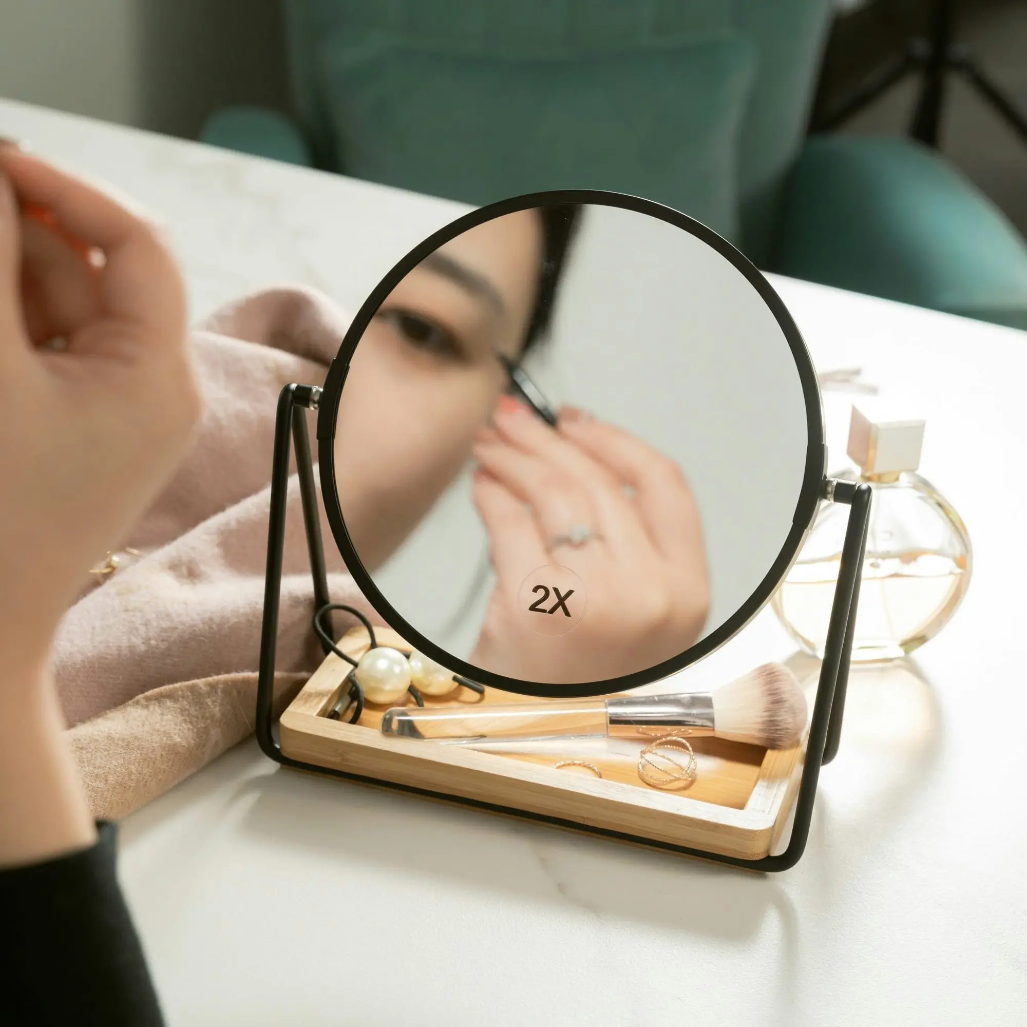 Clevinger Milan Bamboo Makeup, Vanity, and Beauty Mirror