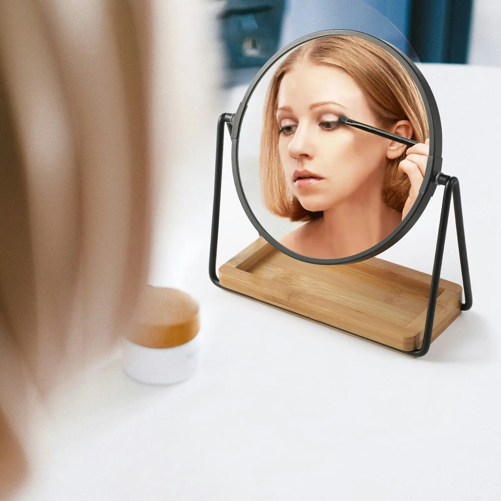 Clevinger Milan Bamboo Makeup, Vanity, and Beauty Mirror