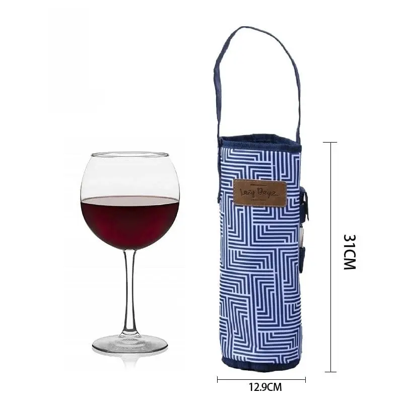 Lazy Dayz Insulated Wine Bottle Tote - Makena