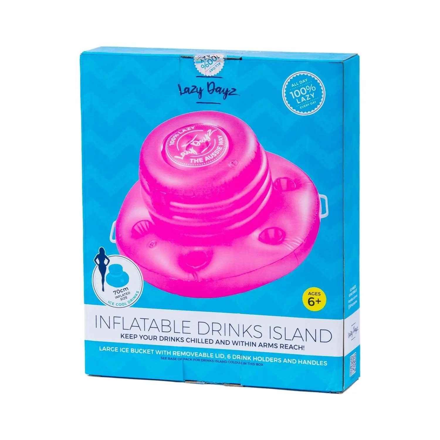 Lazy Dayz Inflatable Drinks Tub - Pink