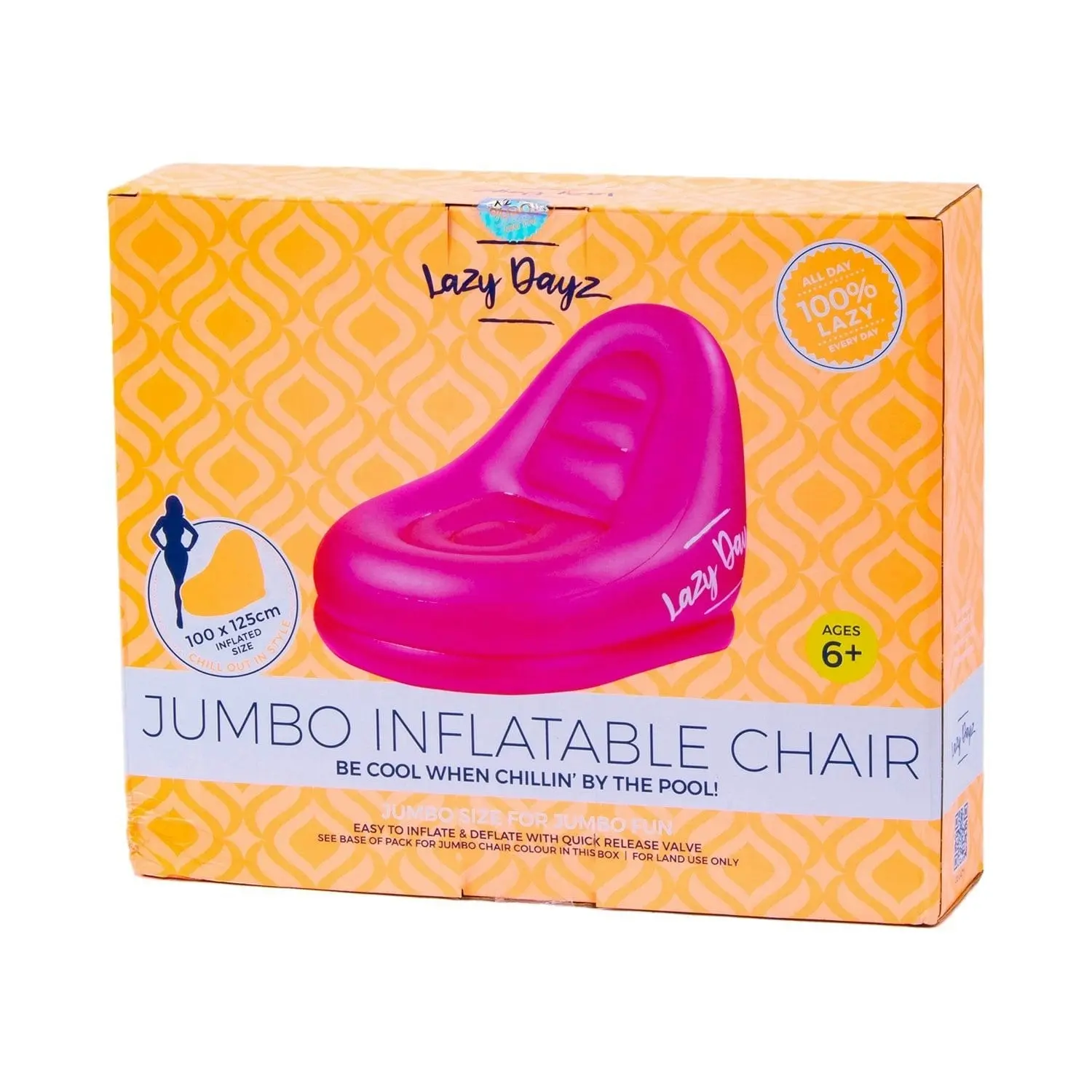 Lazy Dayz Jumbo Inflatable Chair - Pink