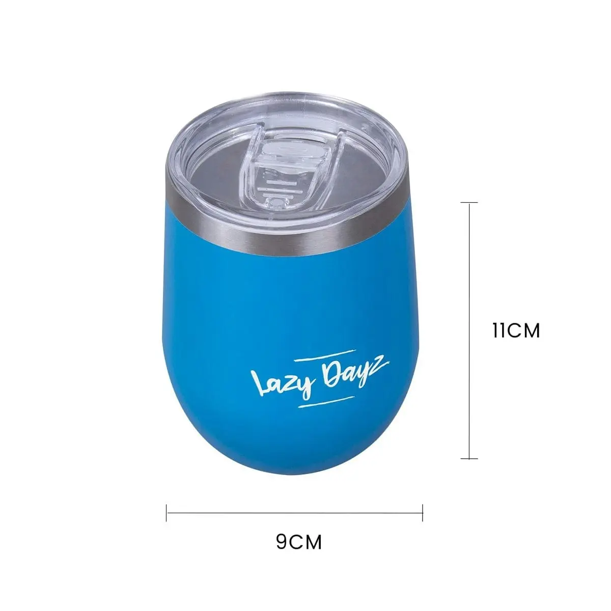 Lazy Dayz Stemless Wine Cup 350ml - Blue