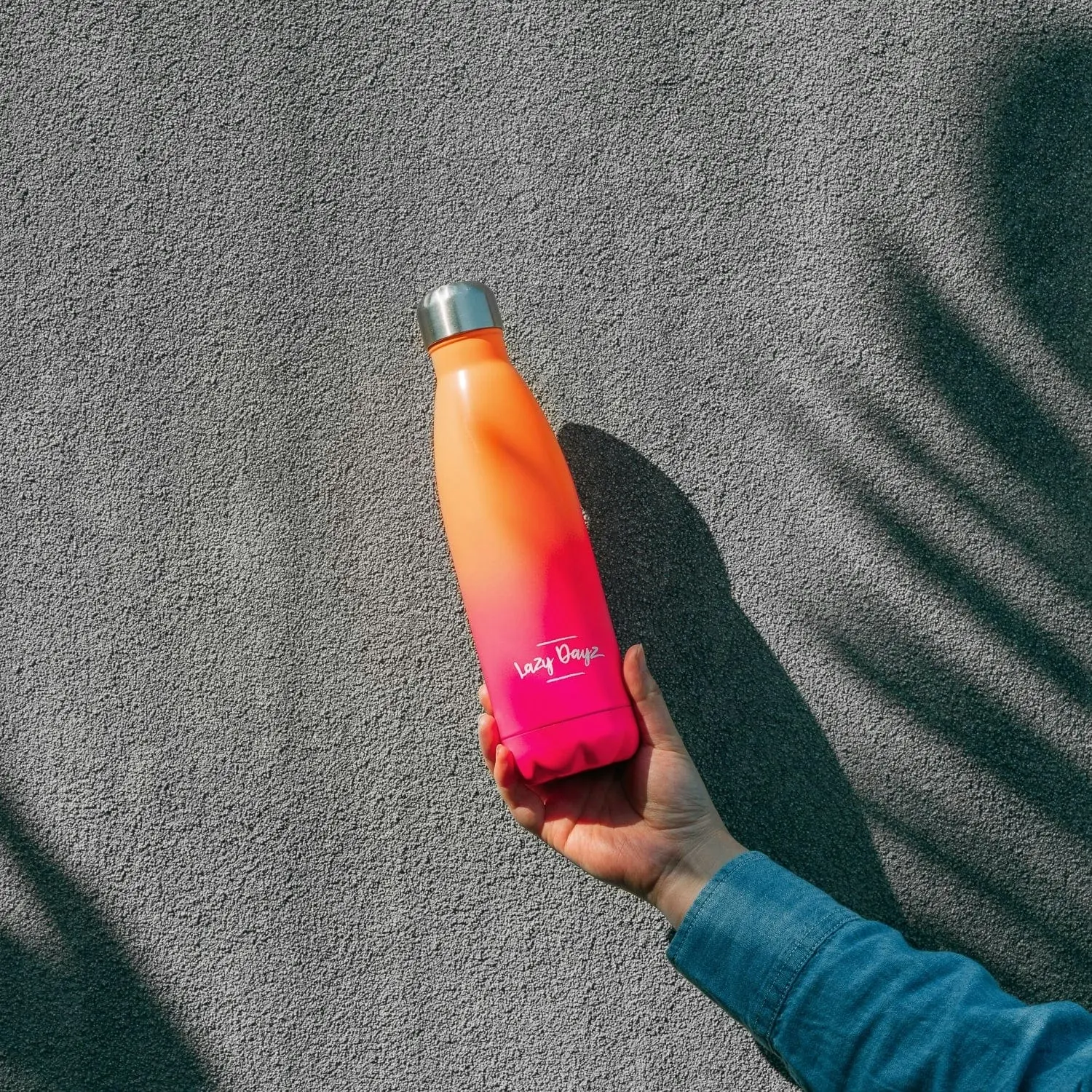 Lazy Dayz Daily Drink Bottle 500ml - Orange Pink Ombre