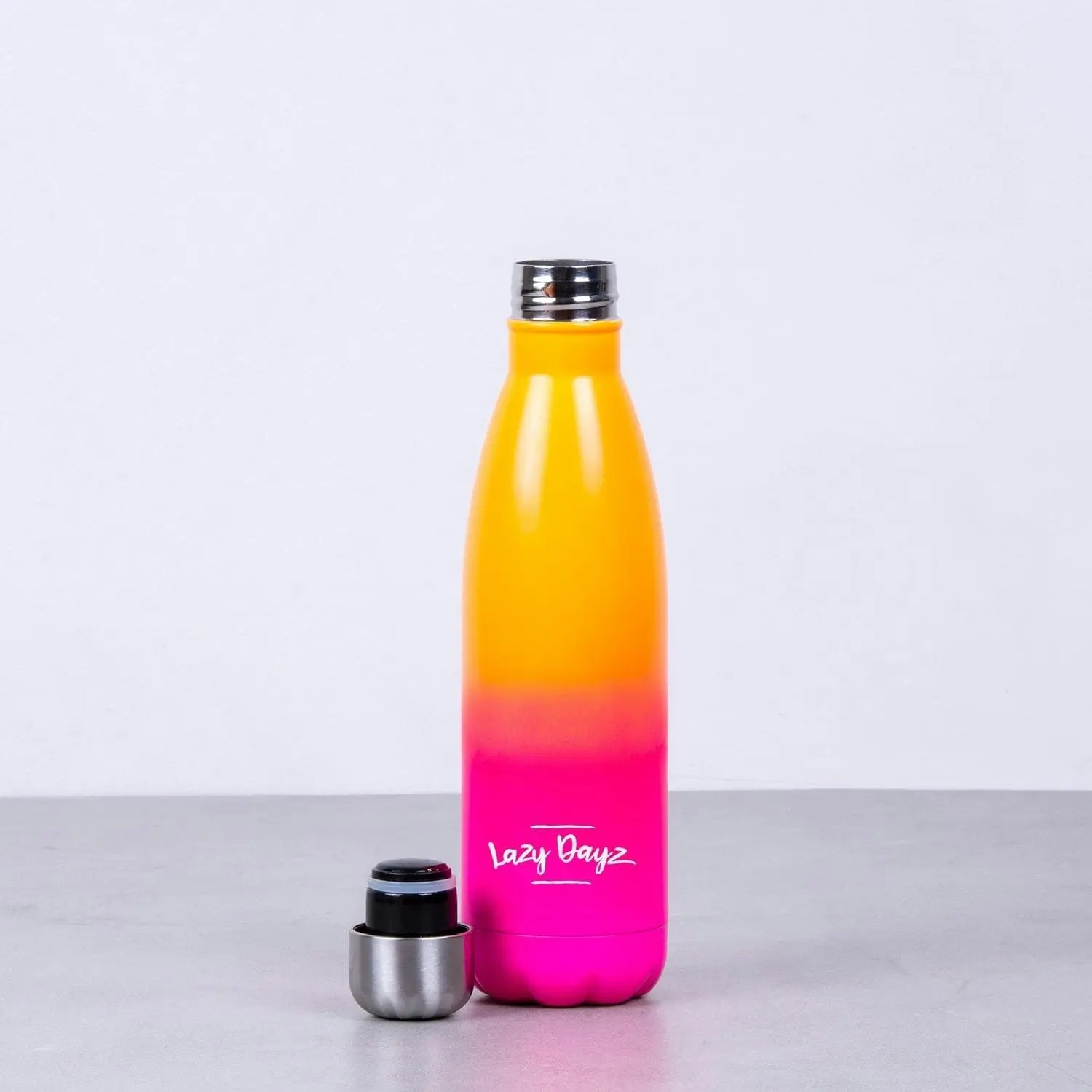 Lazy Dayz Daily Drink Bottle 500ml - Orange Pink Ombre