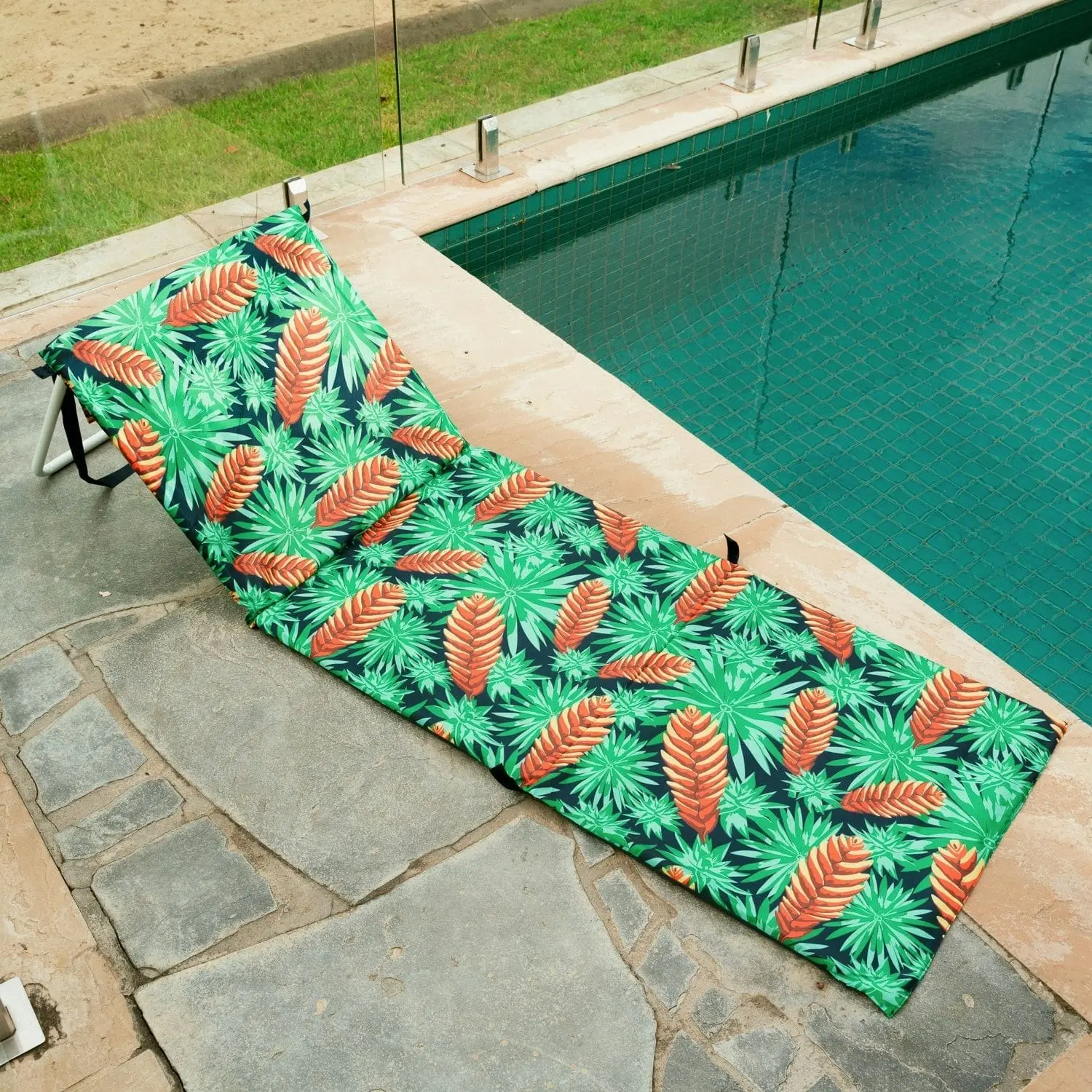 Lazy Dayz Fold Up Beach Lounger - Mossman