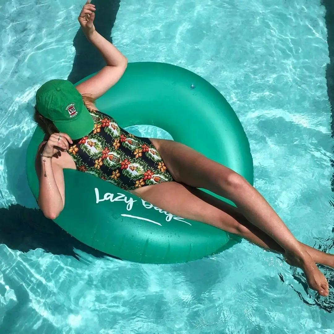 110cm Lazy Dayz Inflatable Swim Ring - Teal