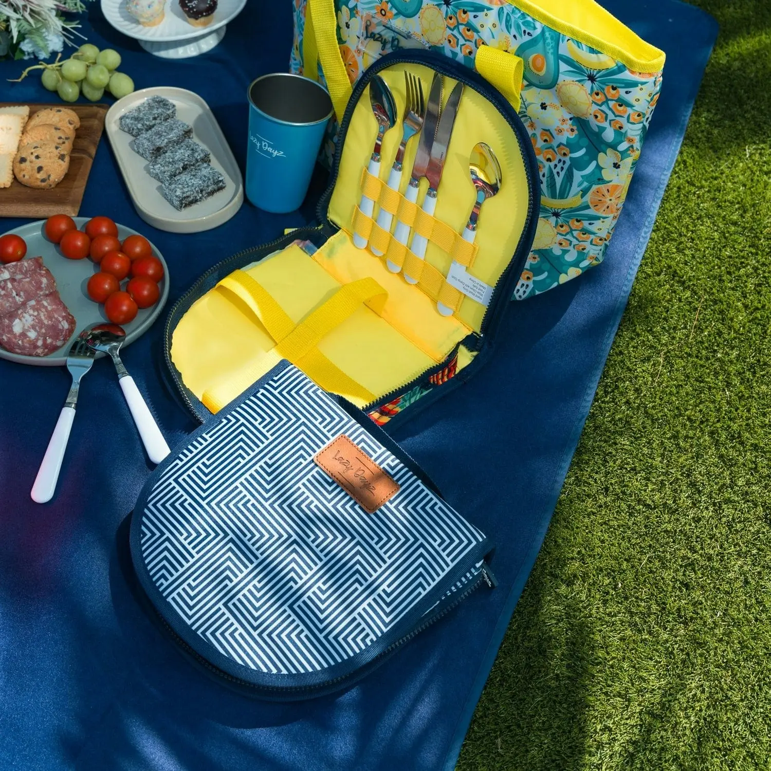 Lazy Dayz Picnic Cutlery Wallet Set - Mossman