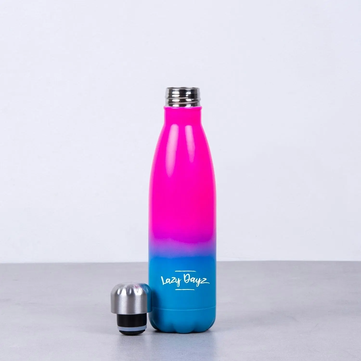 Lazy Dayz Daily Drink Bottle 500ml - Pink Blue Ombre