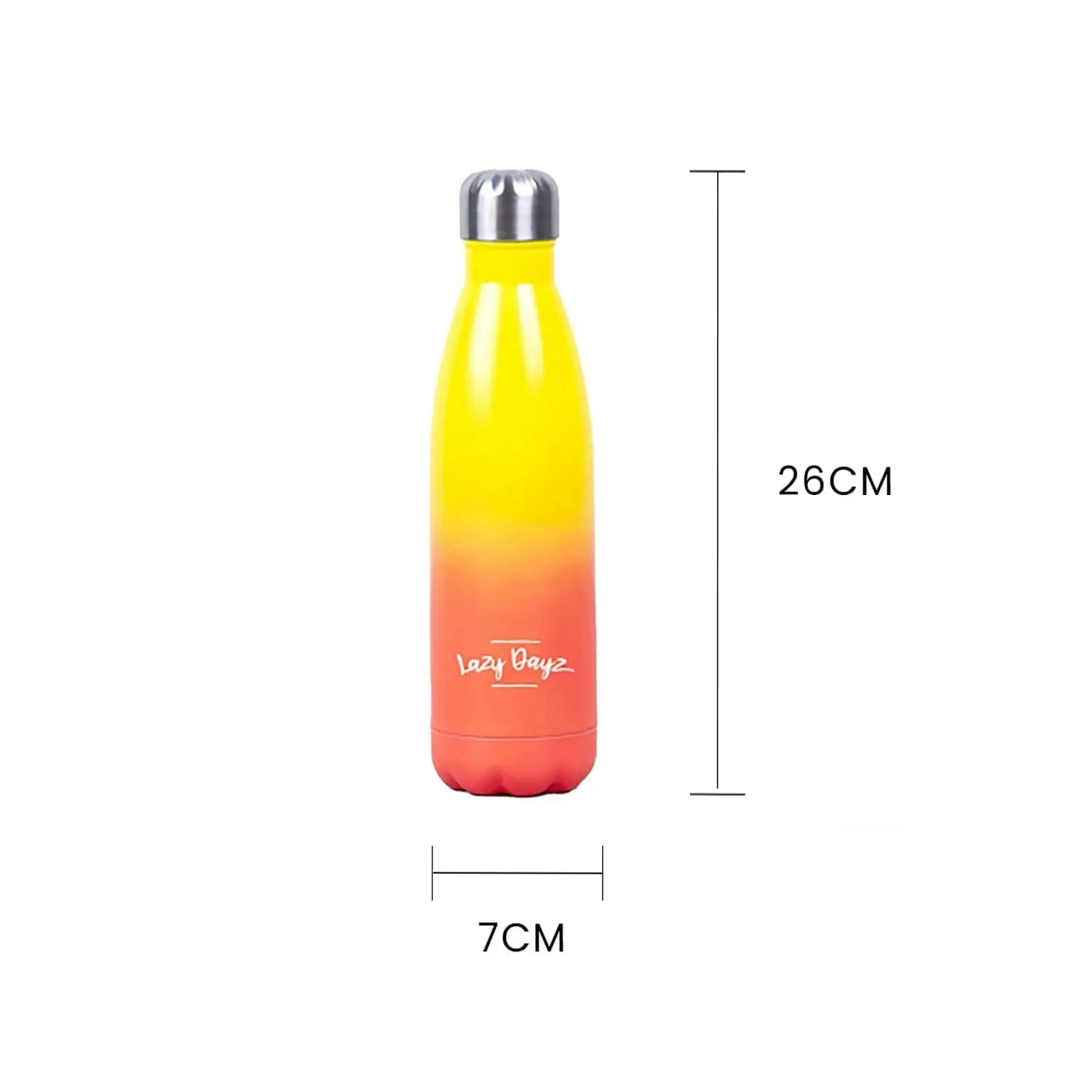 Lazy Dayz Daily Drink Bottle 500ml - Yellow Peach Ombre