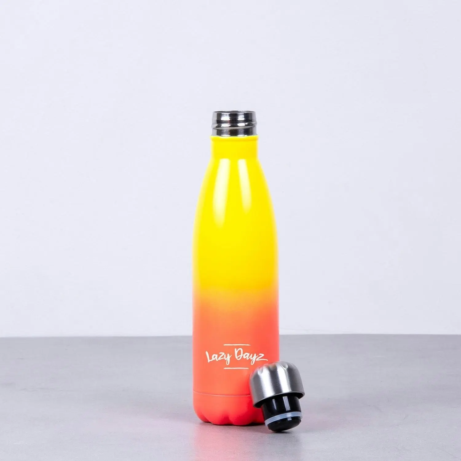 Lazy Dayz Daily Drink Bottle 500ml - Yellow Peach Ombre