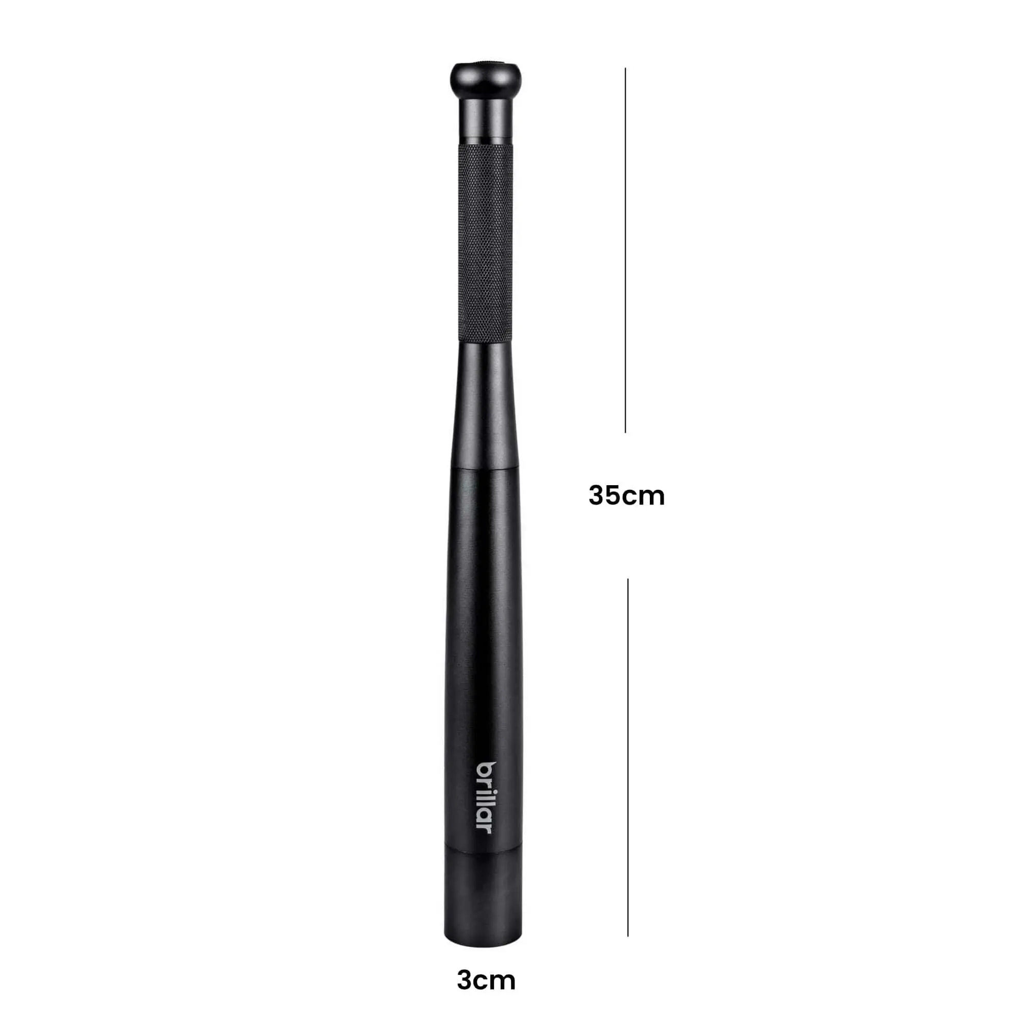 Brillar Aluminium Long Torch - Black