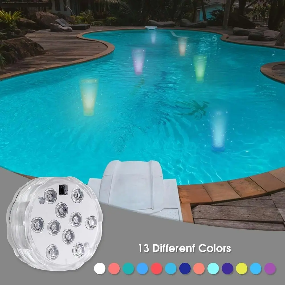 Lazy Dayz 13 Colors LED Remote Pool Light 2 Pack