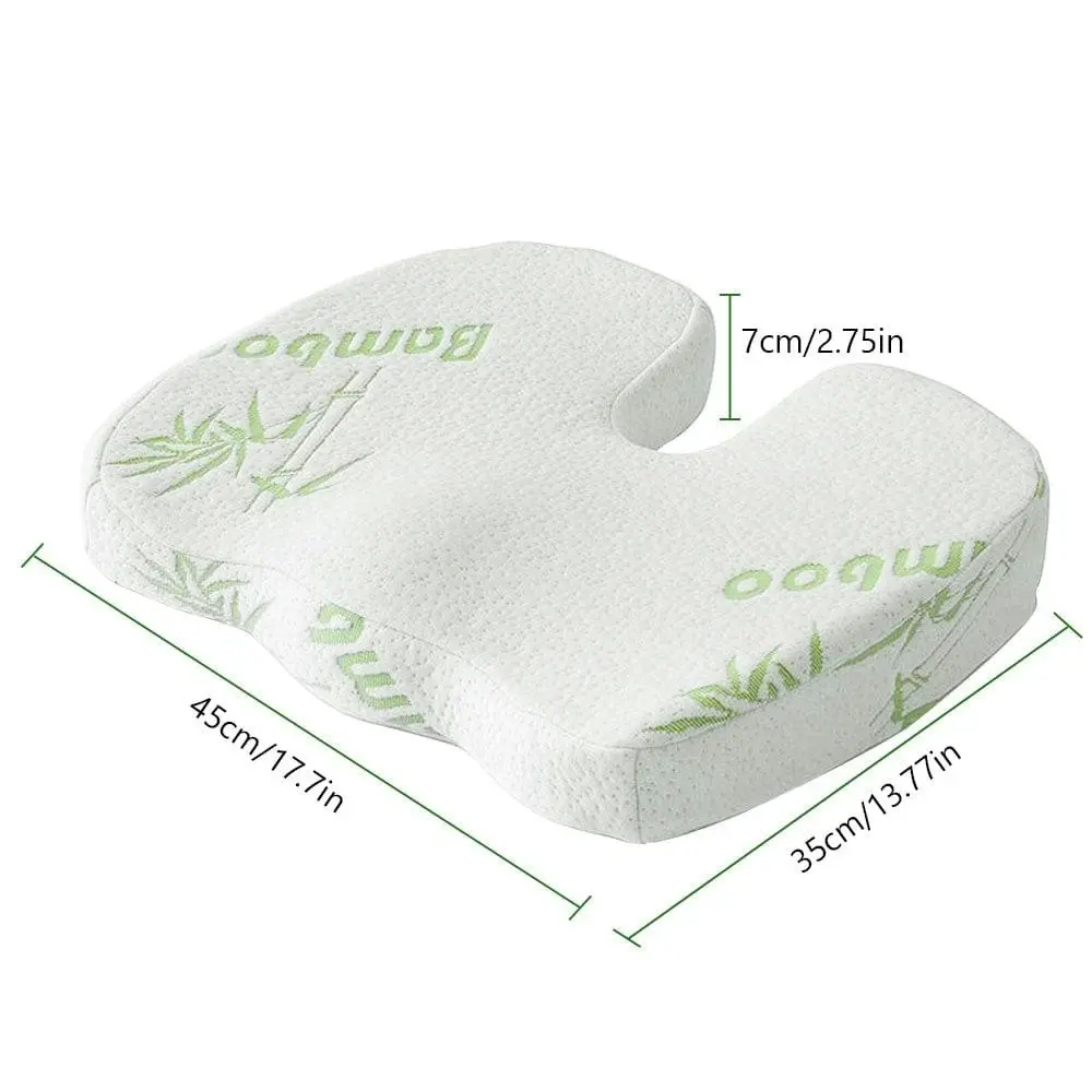 Memory Foam Seat Cushion with Bamboo Cover