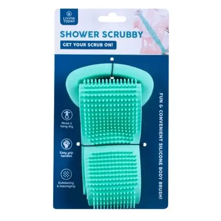 Shower Scrubby Teal / Pink