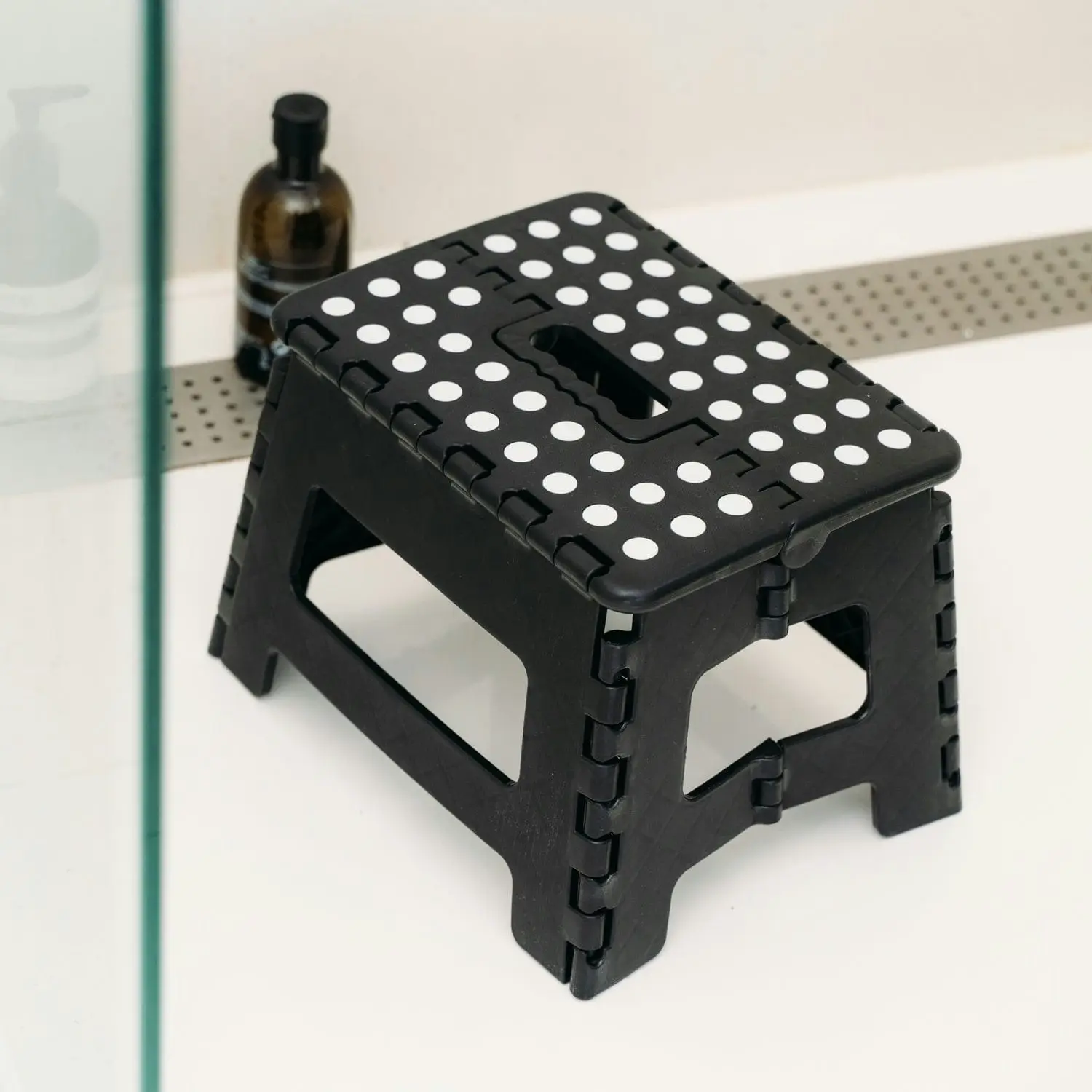 Plastic Folding Stool Portable Chair Outdoor Camping Black