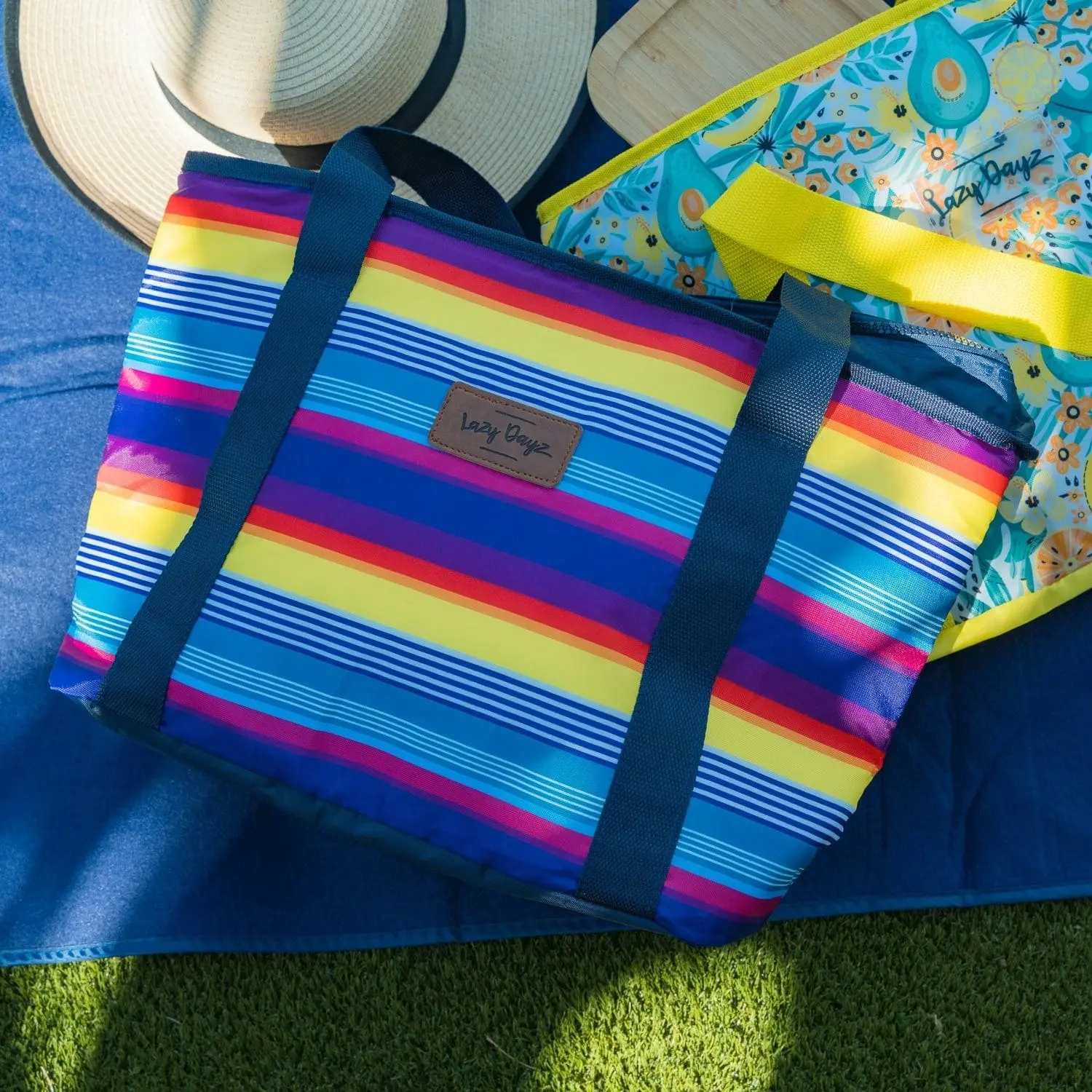 6L Food Safe Insulated Jumbo Cooler Tote - Rainbow