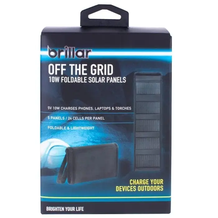 Brillar Off The Grid 10W Foldable Solar Charger