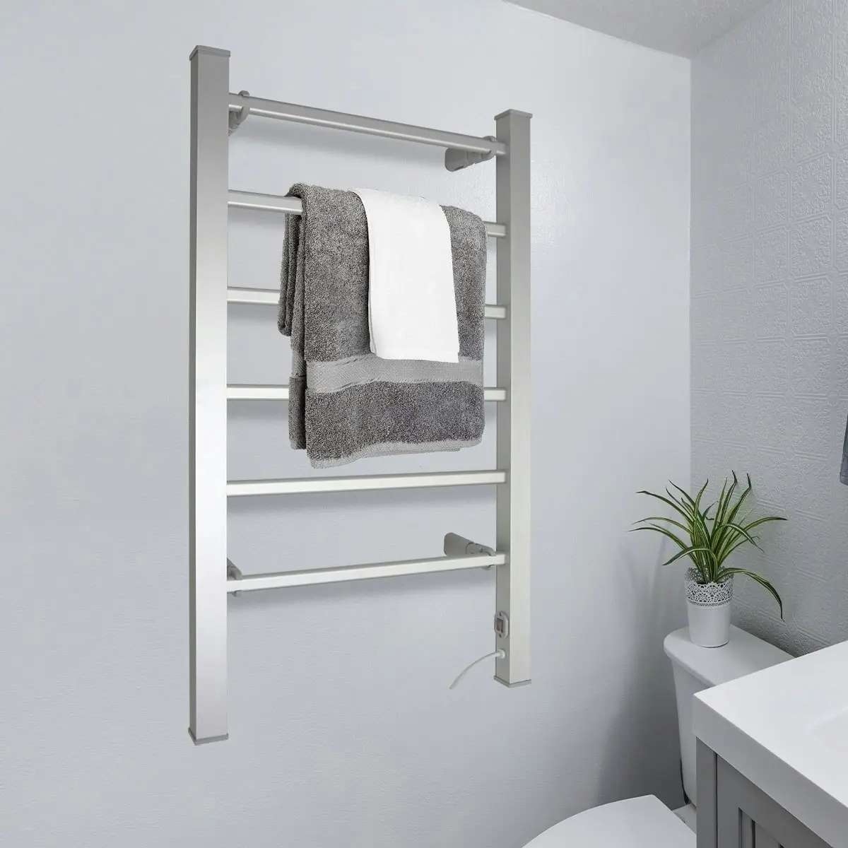 Pronti Heated Towel Rack 100W - Silver